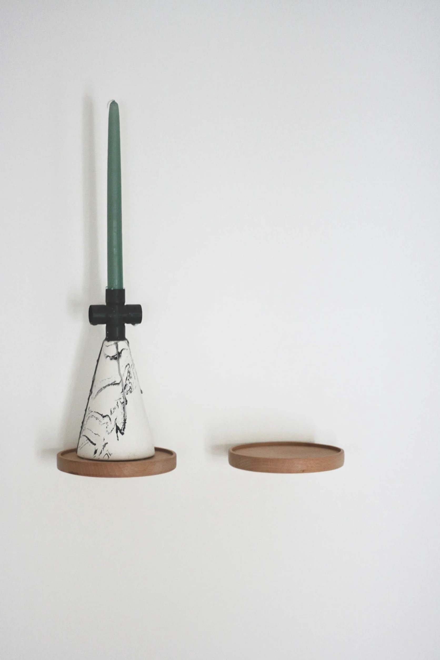 Scaffali da Parete Rotondi Galleggianti Decorazione Pannelli Legno Design Moderno Confezione da 2 Ø15 cm