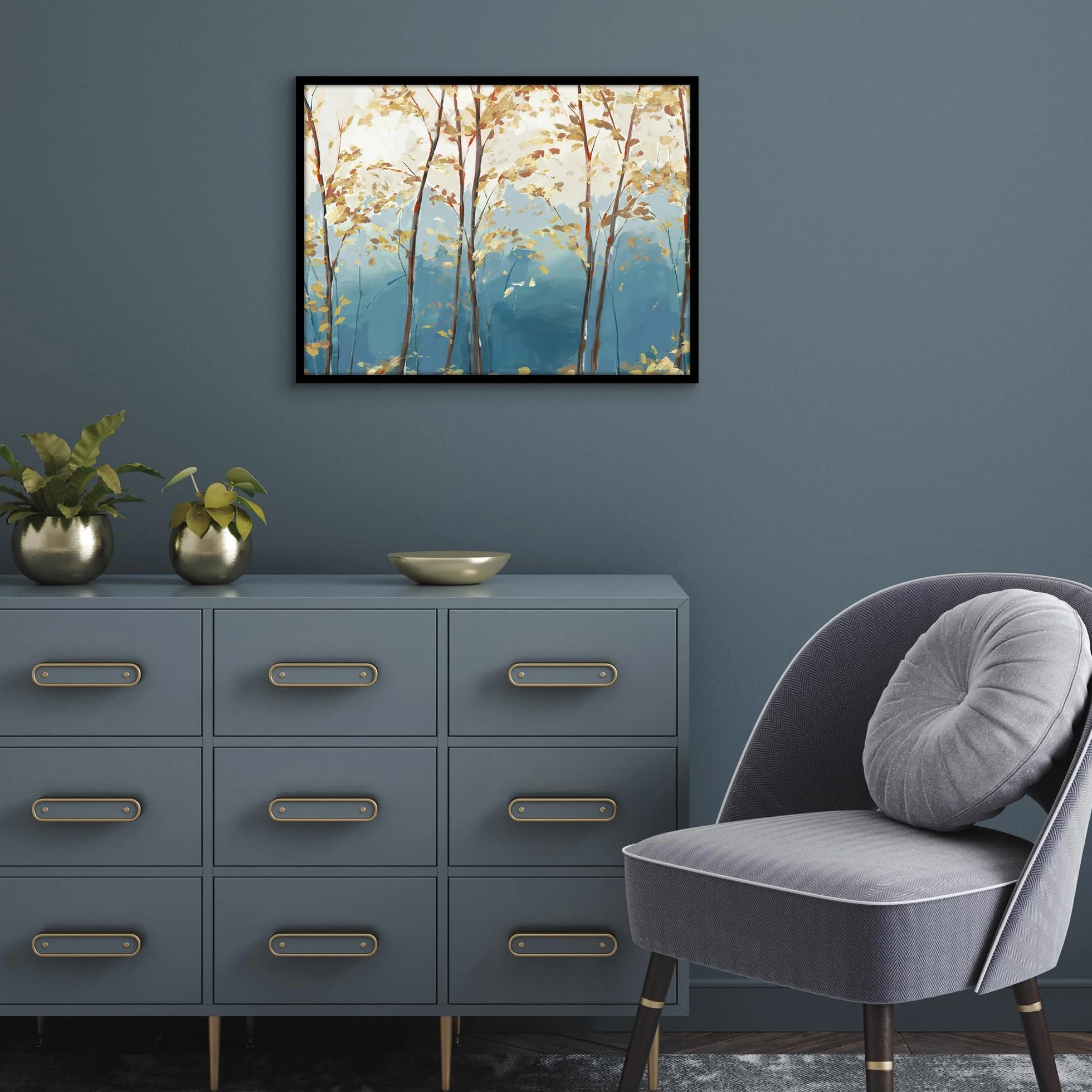 Americanflat Cornice Nera 45x60 cm Portafoto con Bordo Sottile e Ganci Seghettati