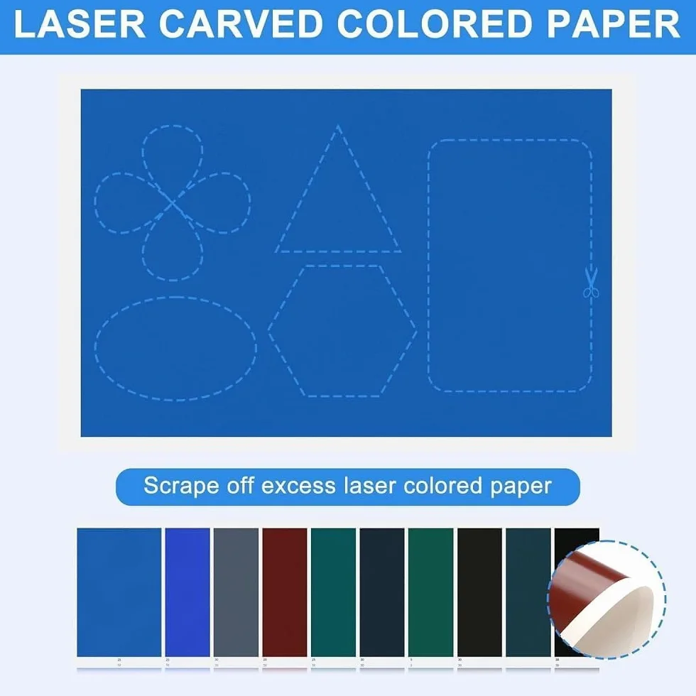 Carta multicolore per incisione laser 27x39 cm non metallica per fai da te ceramica pietre