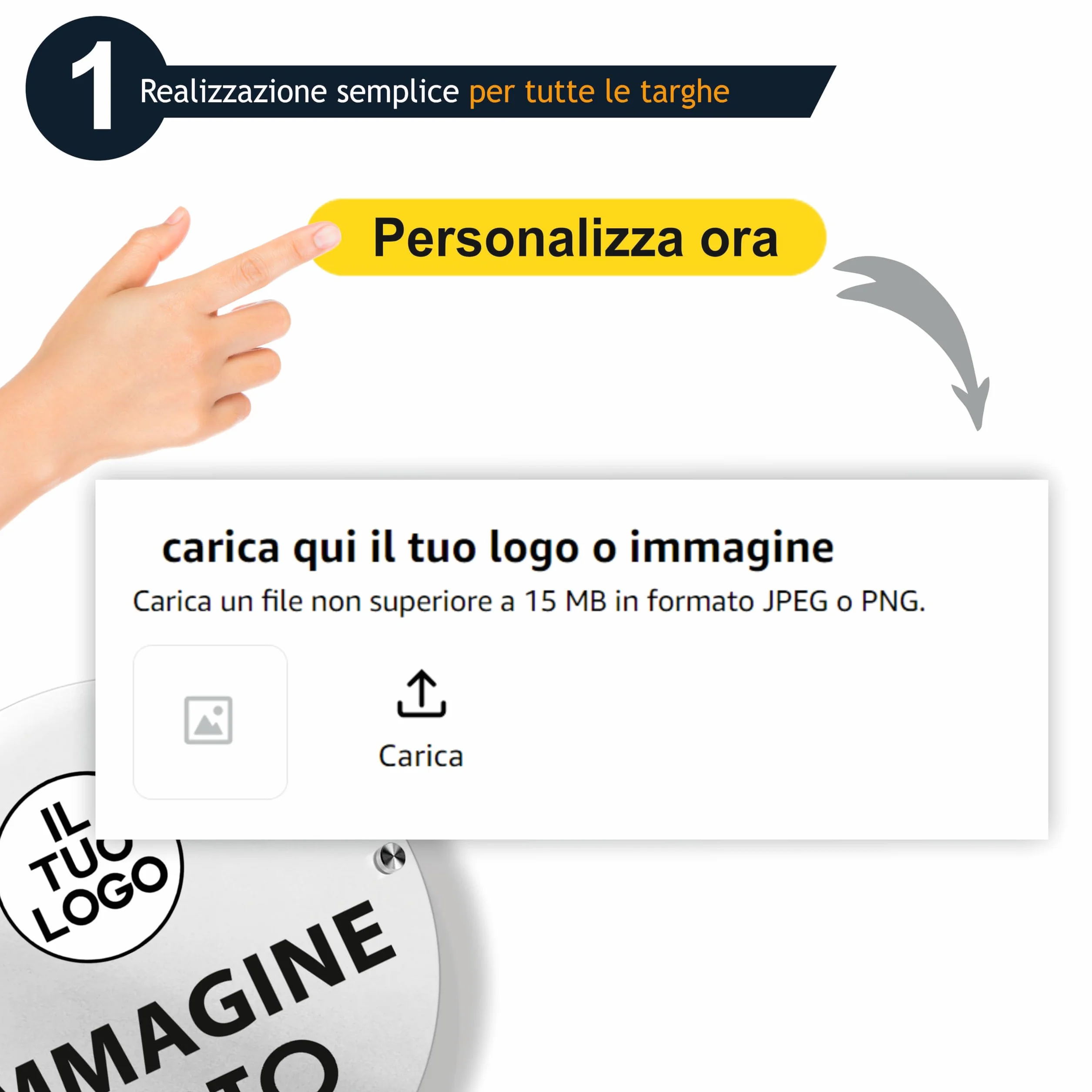 Mr Pubblicità - Targa Personalizzata Plexiglass Personalizzata, Stampata con Logo Testo o Immagine, Insegna, Cartello, Targhetta (30x20 cm)