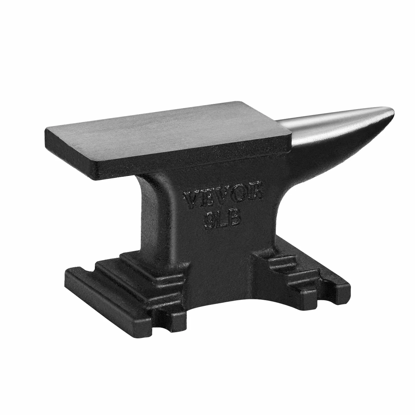 VEVOR Incudine da Fabbro 4 kg Acciaio Fuso a Corno Singolo 132x68 mm 50HRC