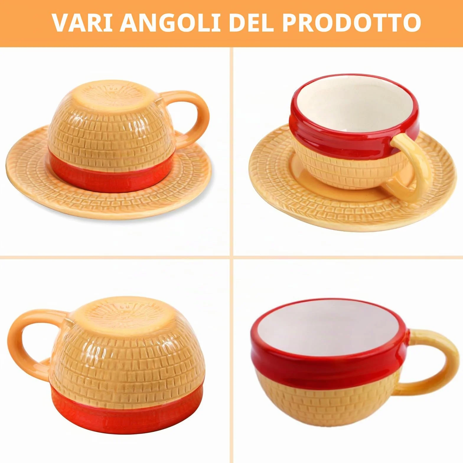 Luffy's Hat Tazza Ceramica 250 ml Anime Merch Regalo