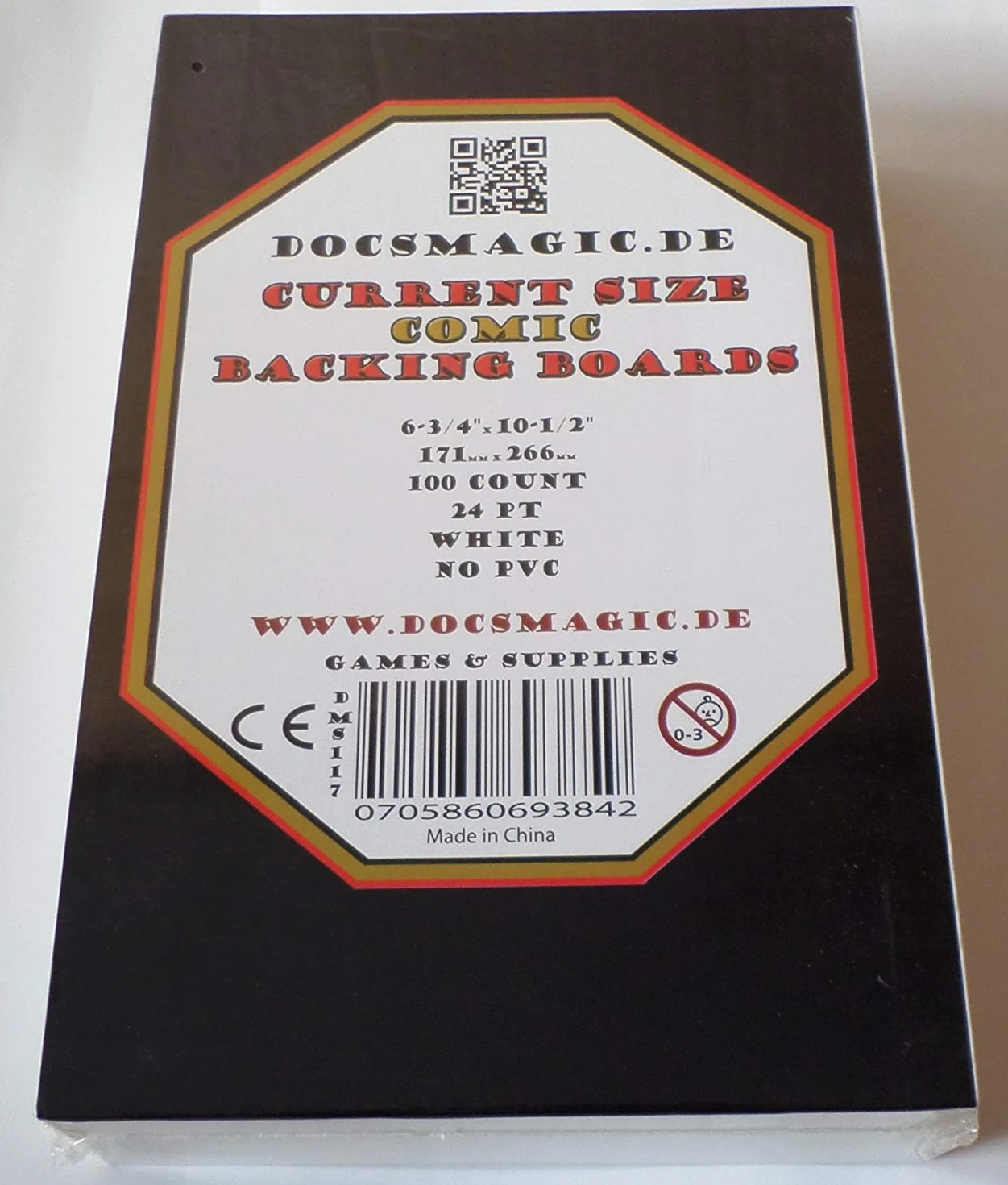 docsmagic.de 100 Current Size Resealable Comic Bags + Backing Boards - Combo Pack 174 x 266 mm