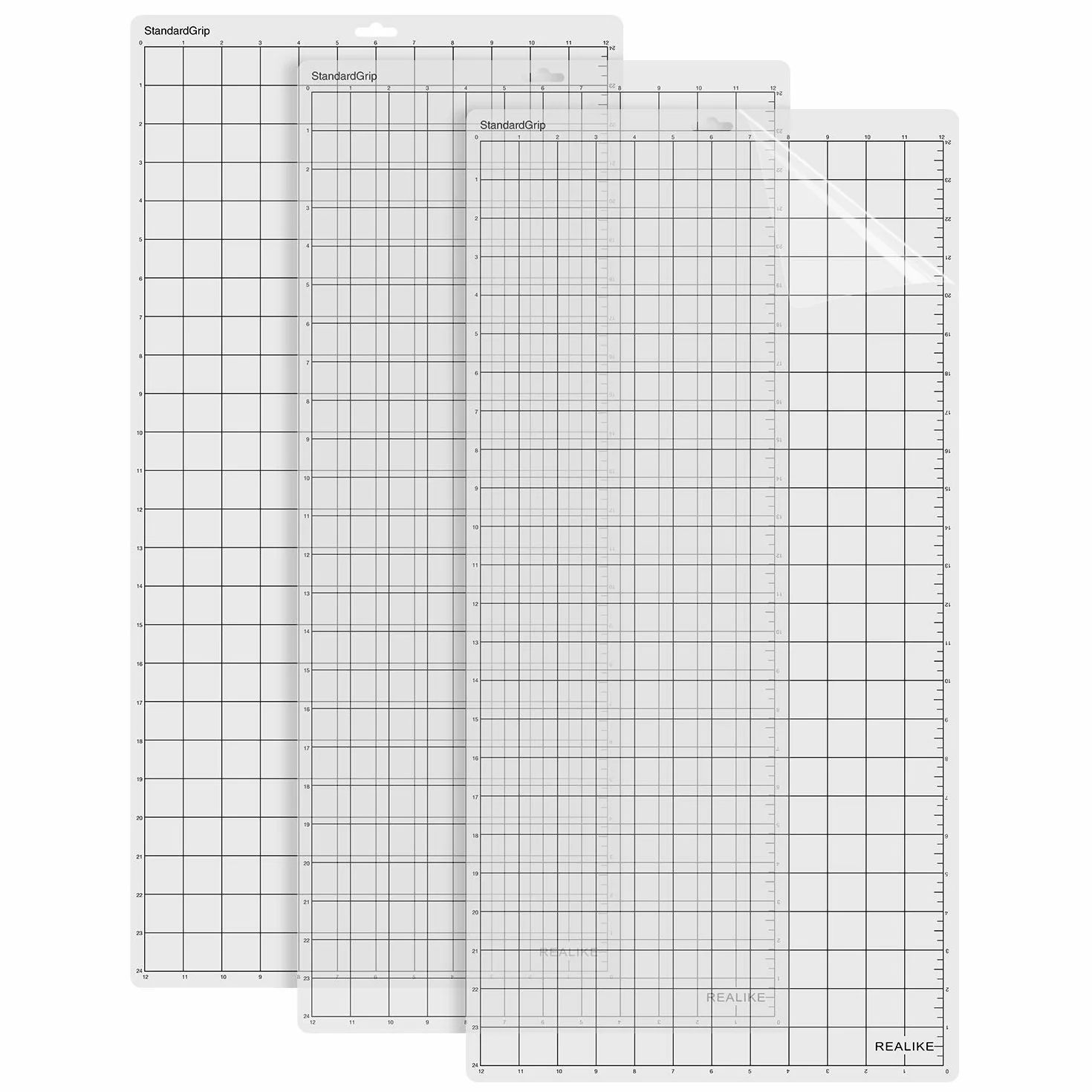 Set di 3 taglieri REALIKE in PVC 30,5 x 60,96 cm autorigeneranti Verde