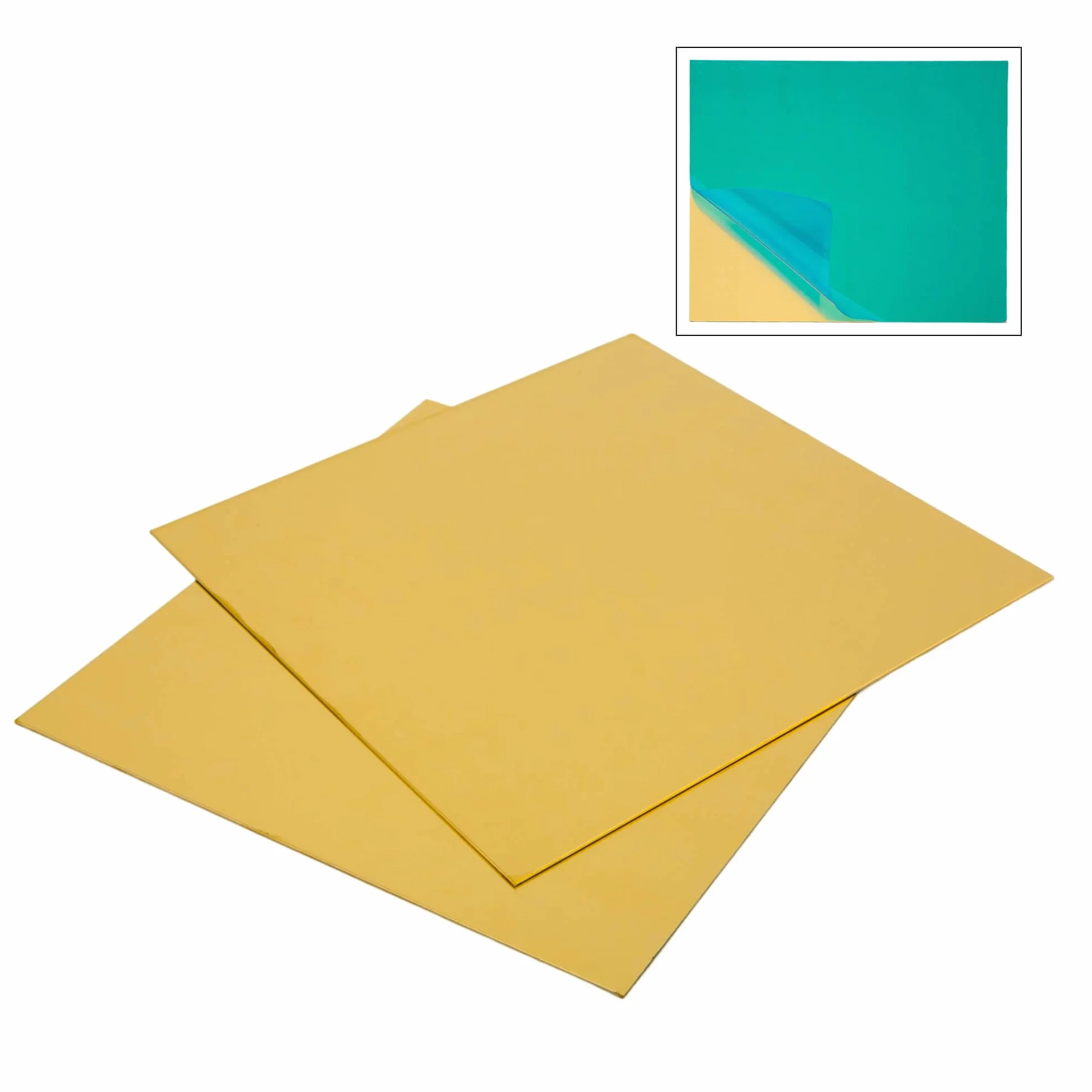 Lastre di Ottone 1 mm 18 cm x 18 cm x 1,0 mm 2 Pezzi