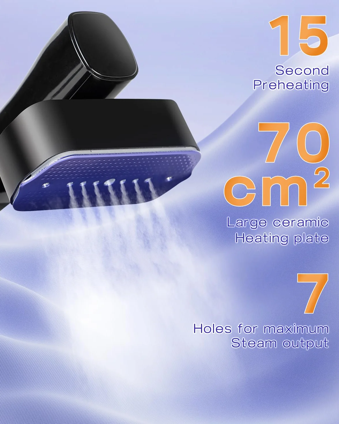 Stiratore Verticale a Vapore 1300W 110-240V 2-in-1 Ferro da Stiro da Viaggio Mini Riscaldamento Rapido 15s 800g Leggero Portatile