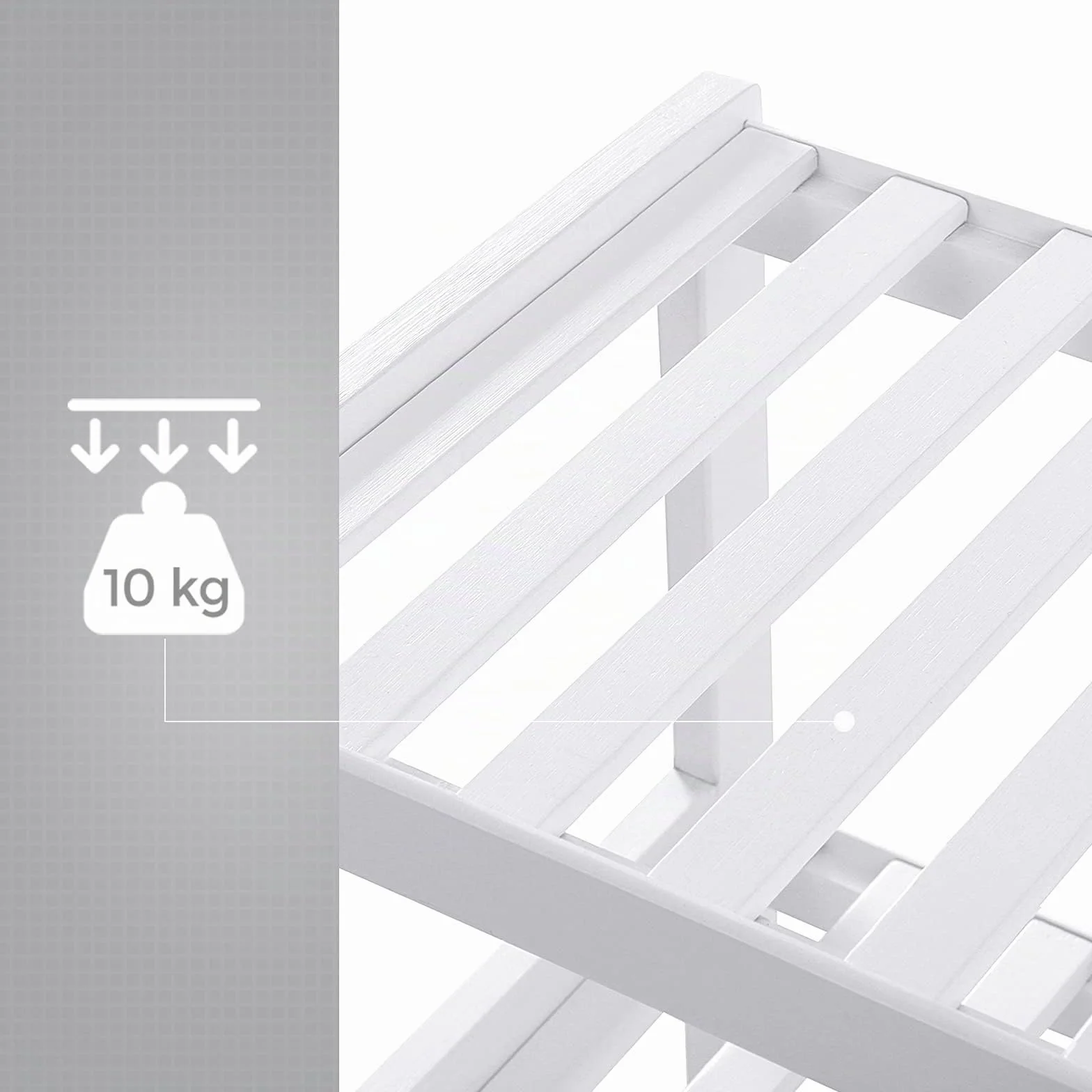 SONGMICS Scarpiera Ingresso 3 Ripiani Scaffale Portascarpe Legno Bambù Slim 26x70x55 cm Bianco LBS13W