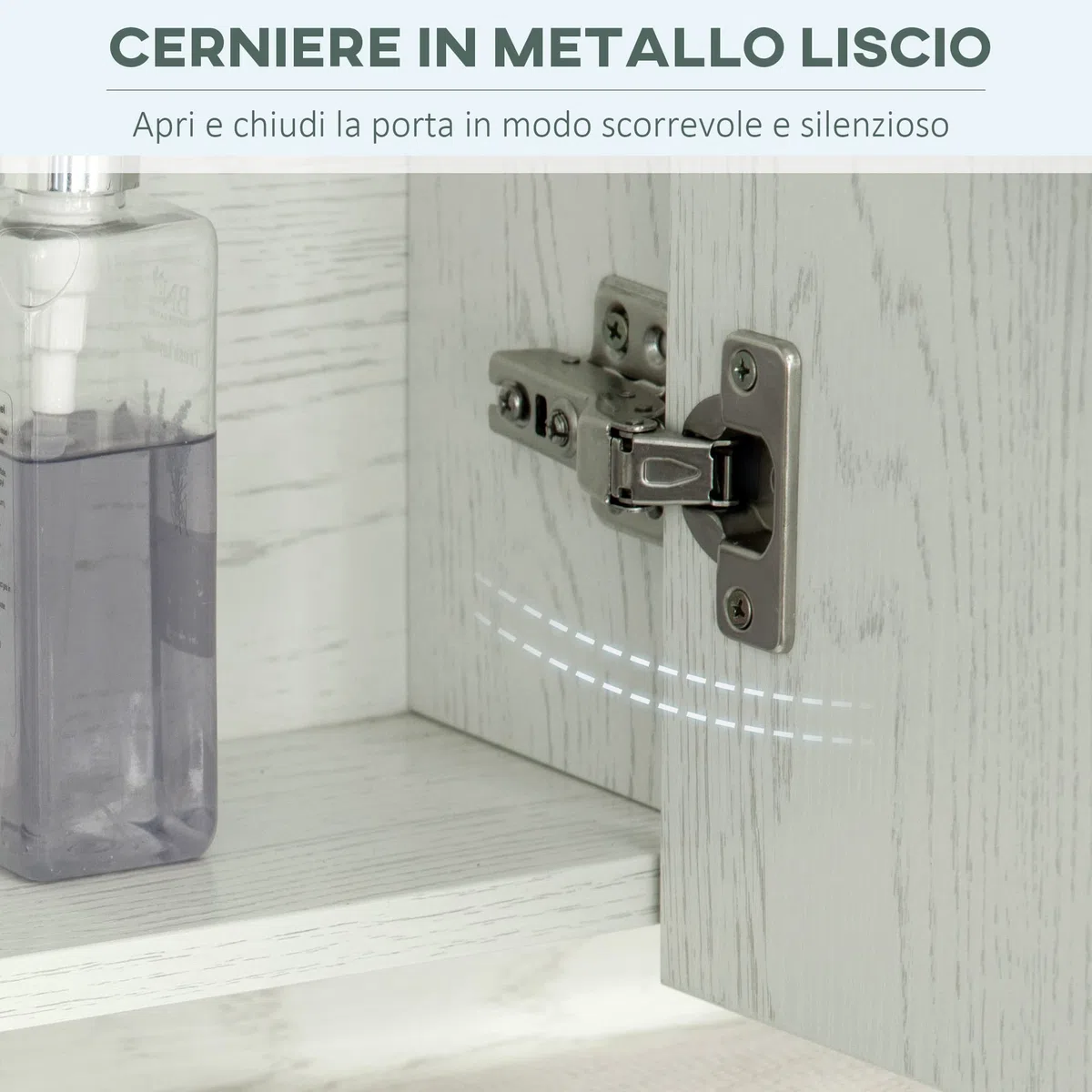 kleankin Specchio Bagno Contenitore con 3 Ante Soft Close, 90x15x75 cm Mobile Bagno con Specchio, Ripiani Regolabili, Scomparto Aperto, Mobilettto Bagno da Parete Salvaspazio in Vetro, Effetto Legno