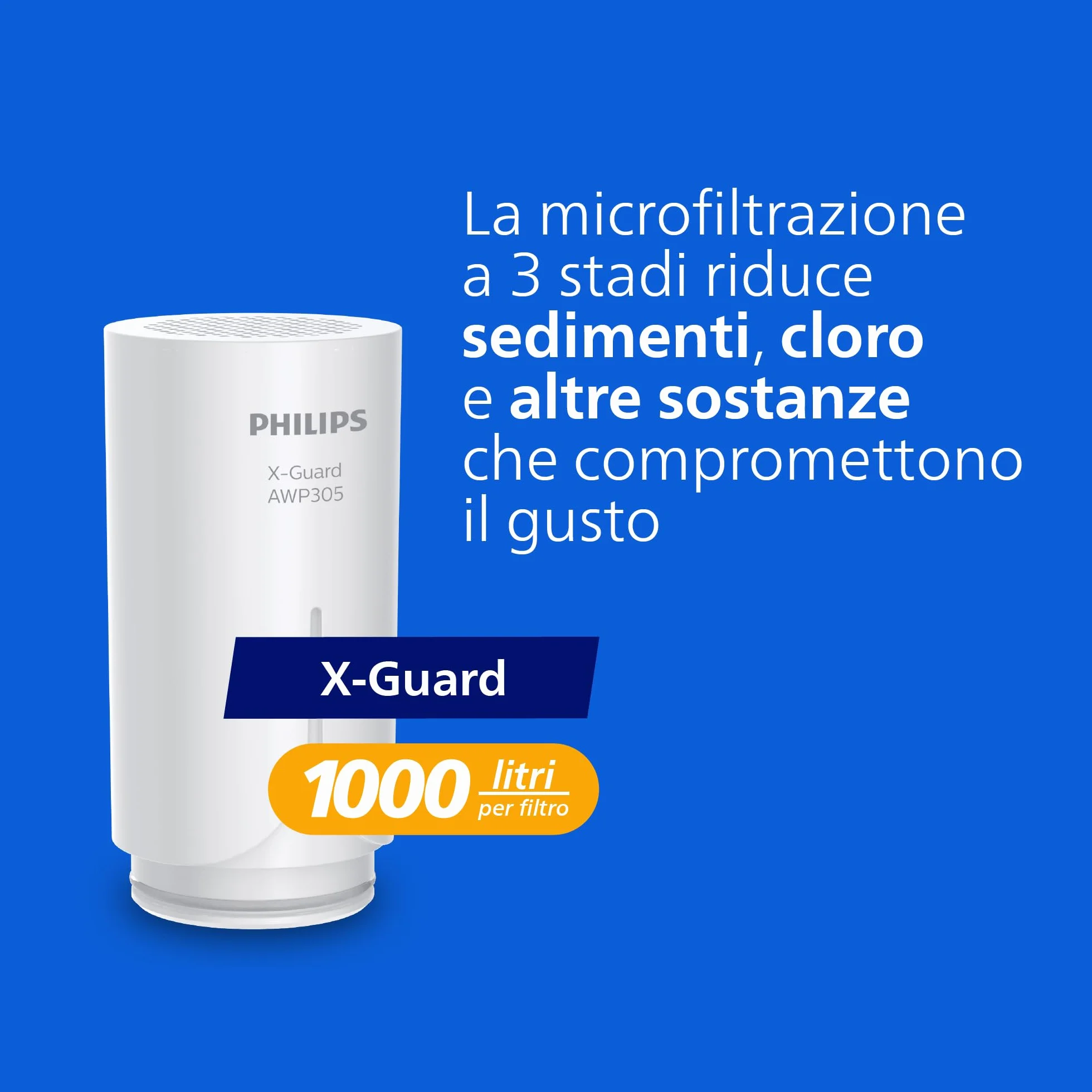 Philips Water Ontap Cartuccia filtrante AWP305P4/10, ultrafiltrazione, 1200 L, 4 confezione