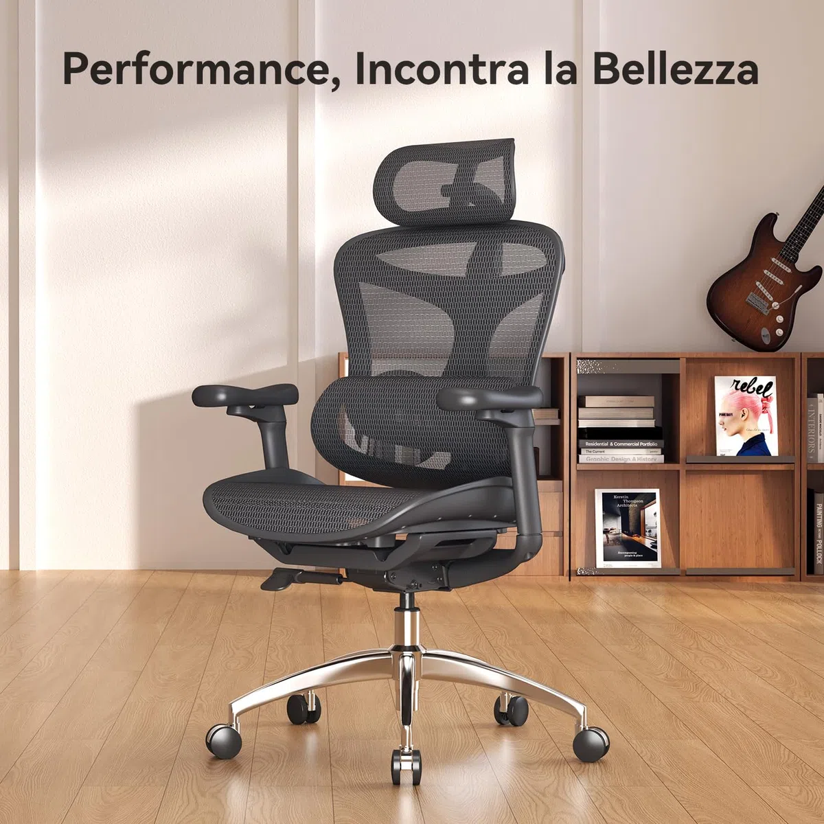 SIHOO Doro C300 Sedia Ufficio Ergonomica con Braccioli Ultra Morbidi in 3D, Supporto Lombare Dinamico per Sedia scrivania a Casa, Sedia da Scrivania con Schienale Regolabile,2 confezioni(Nero)