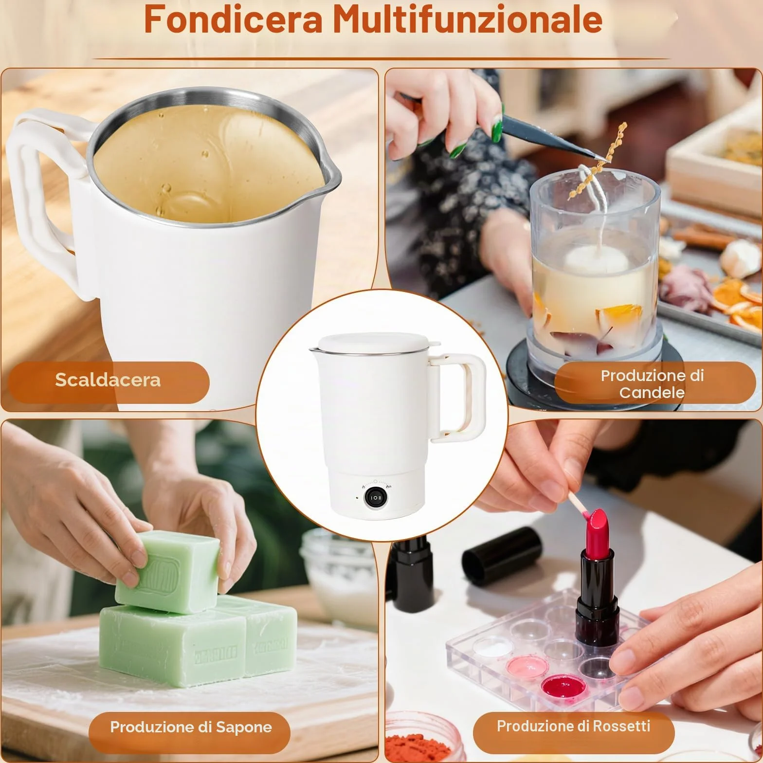Corpower Fusciera Elettrica per Candele 800ml con Beccuccio