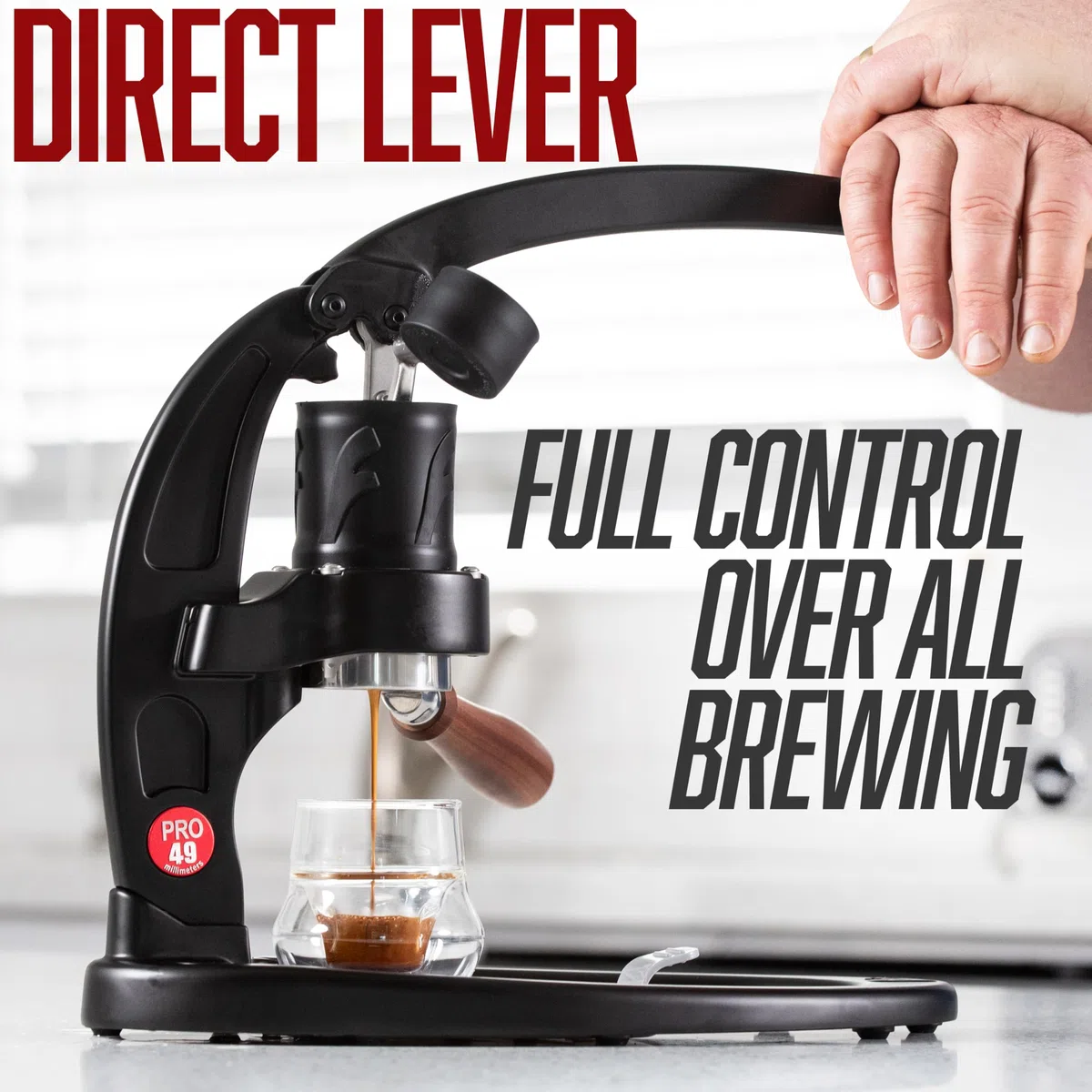 Flair PRO 2 Zwart: Macchina per caffè espresso manuale, 70 ml, Nero