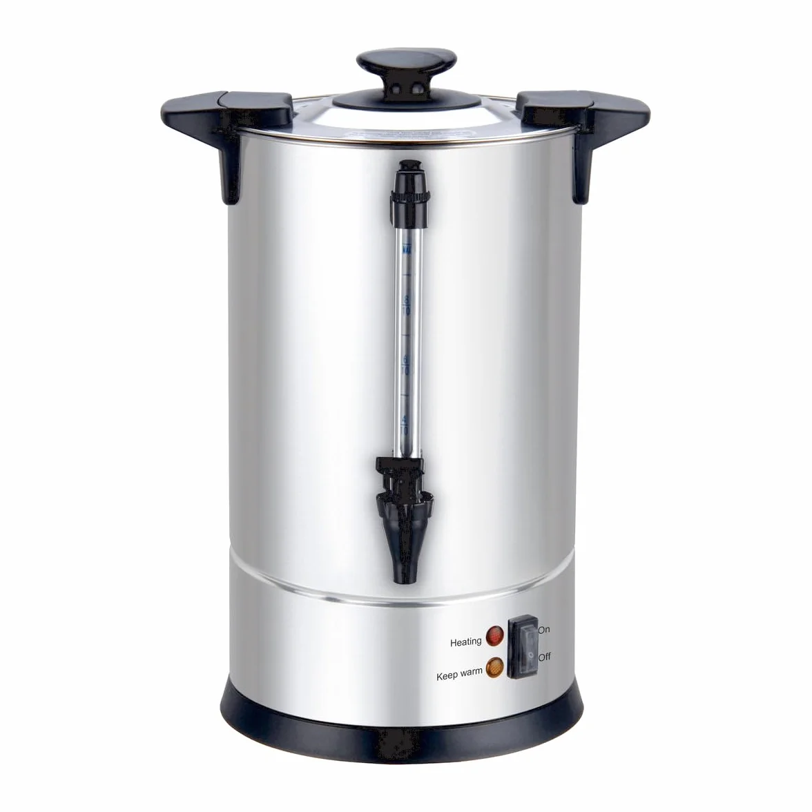 LOUIS TELLIER - Percolatore professionale per caffè, capacità 6,3 l, 50 tazze, in acciaio inox, filtro in acciaio inox, rubinetto antigoccia
