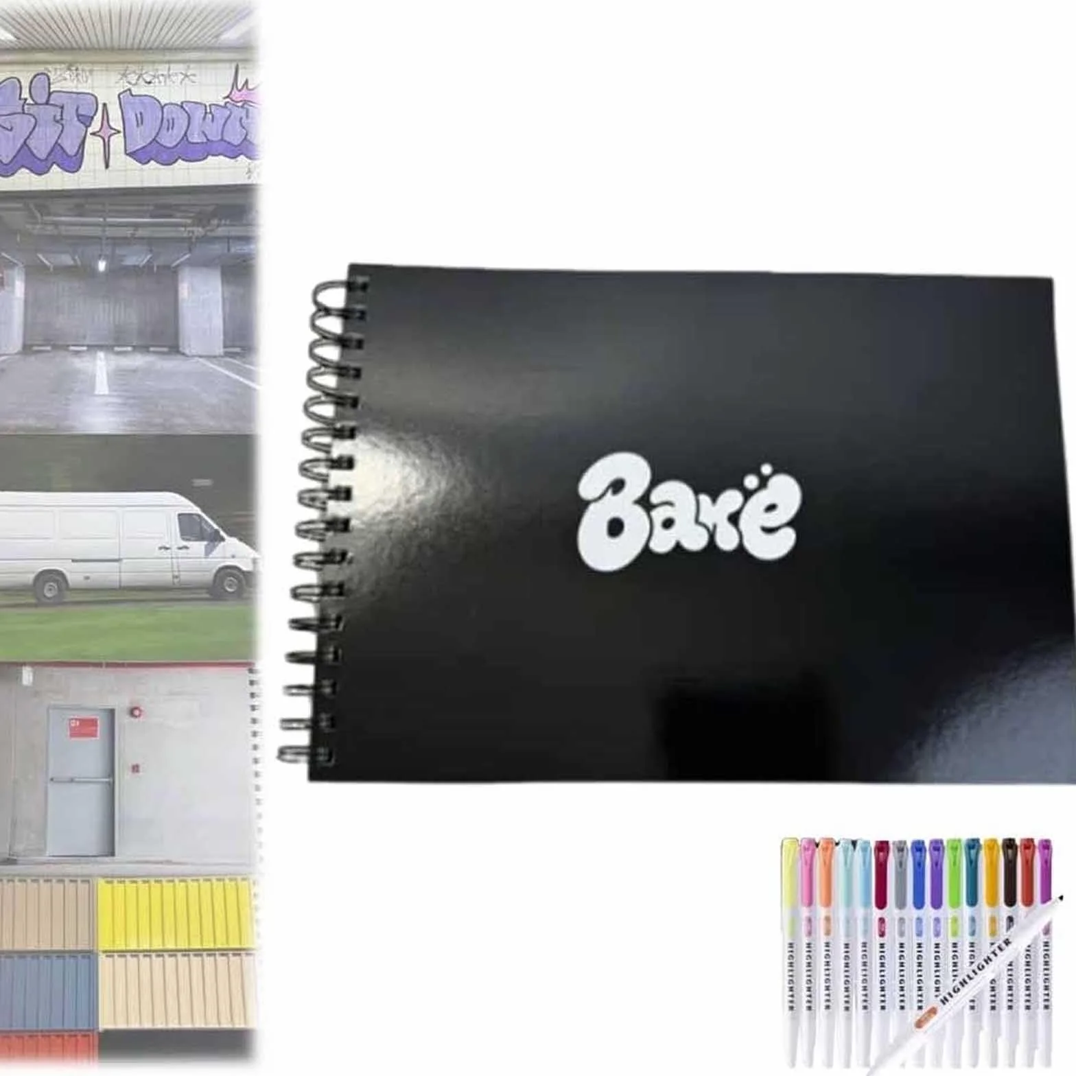 Graffiti Sketchbook 90 kg Carta Riciclata Senza Sbavature 180 Paesaggi Urbani Street Art Professionale (A)