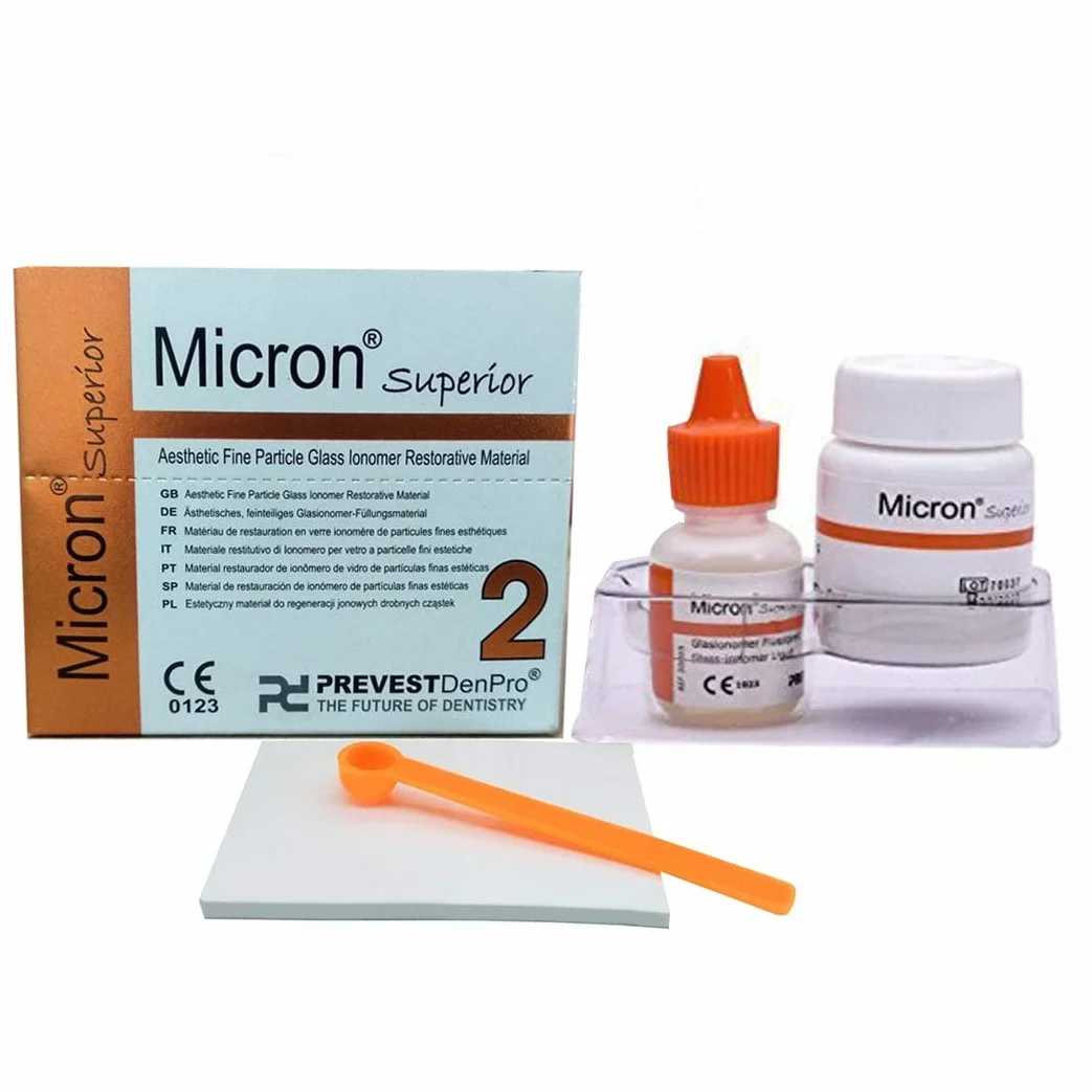 Micron Superior 2 FINE Particella Vetro IONOMER Cemento Materiale Restauro