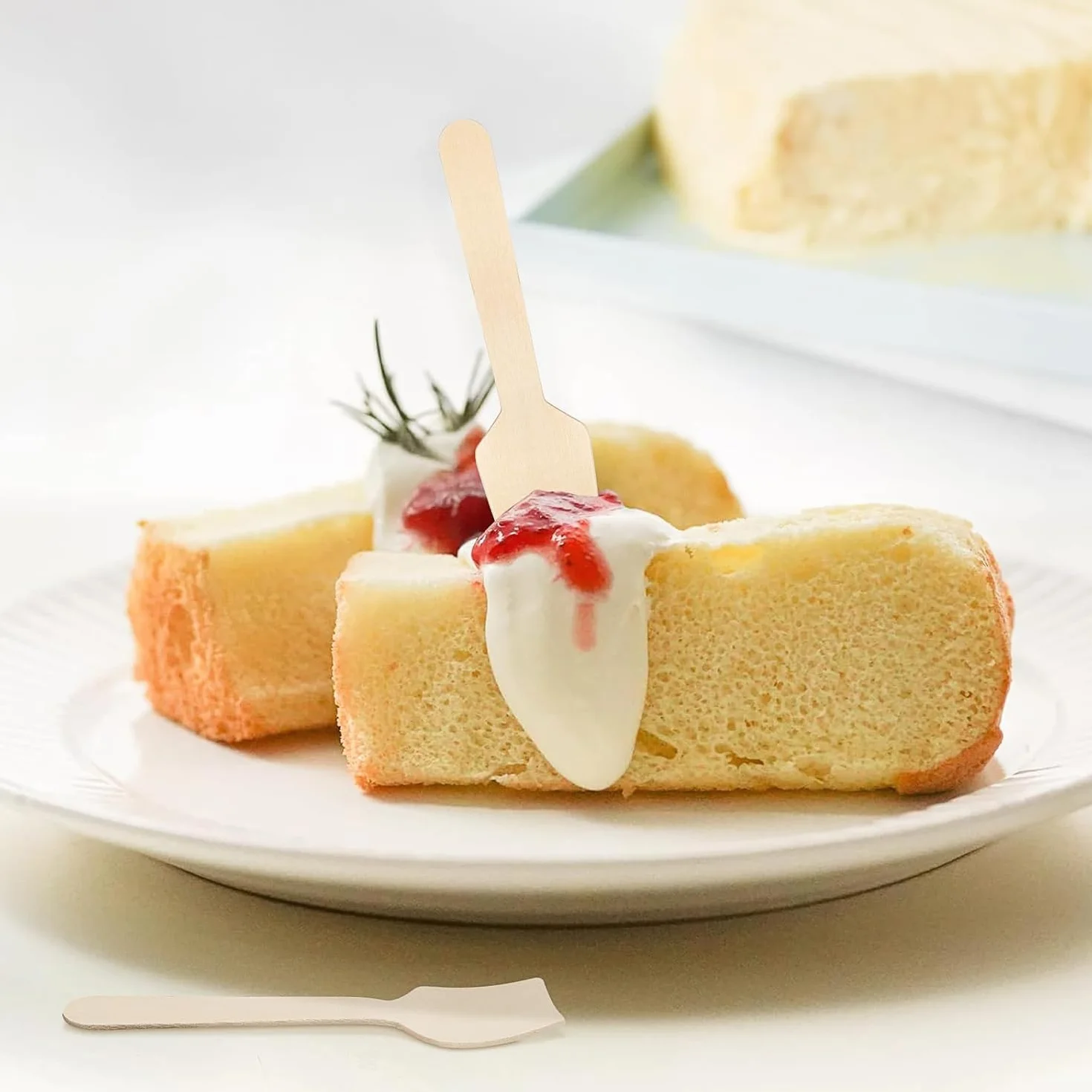 Mini cucchiai in legno da 9,5 cm usa e getta per gelato yogurt dessert 1000 pezzi