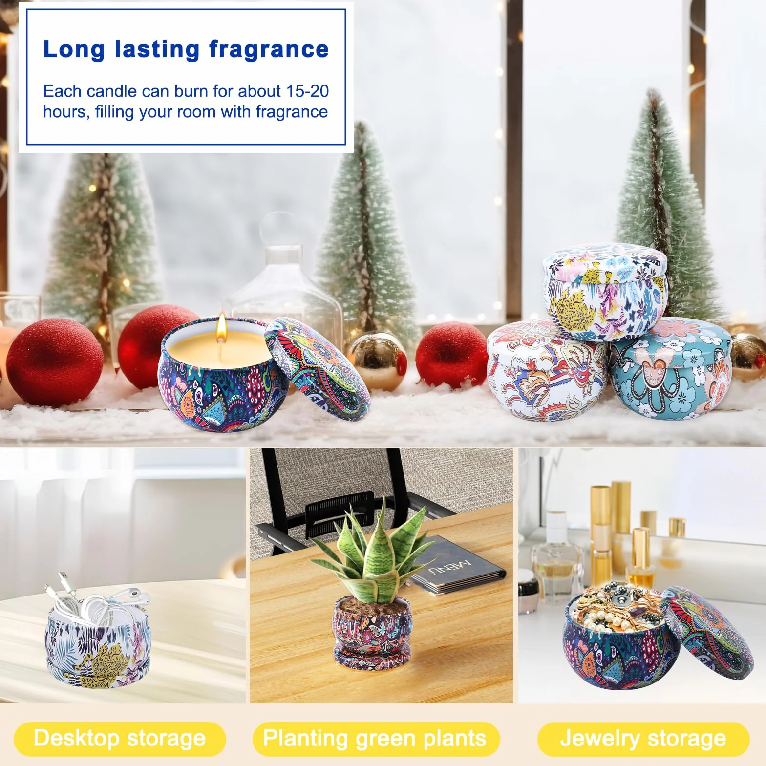 UCAMP Kit per Realizzare Candele Fai da Te per Principianti con Lattine e Stoppini