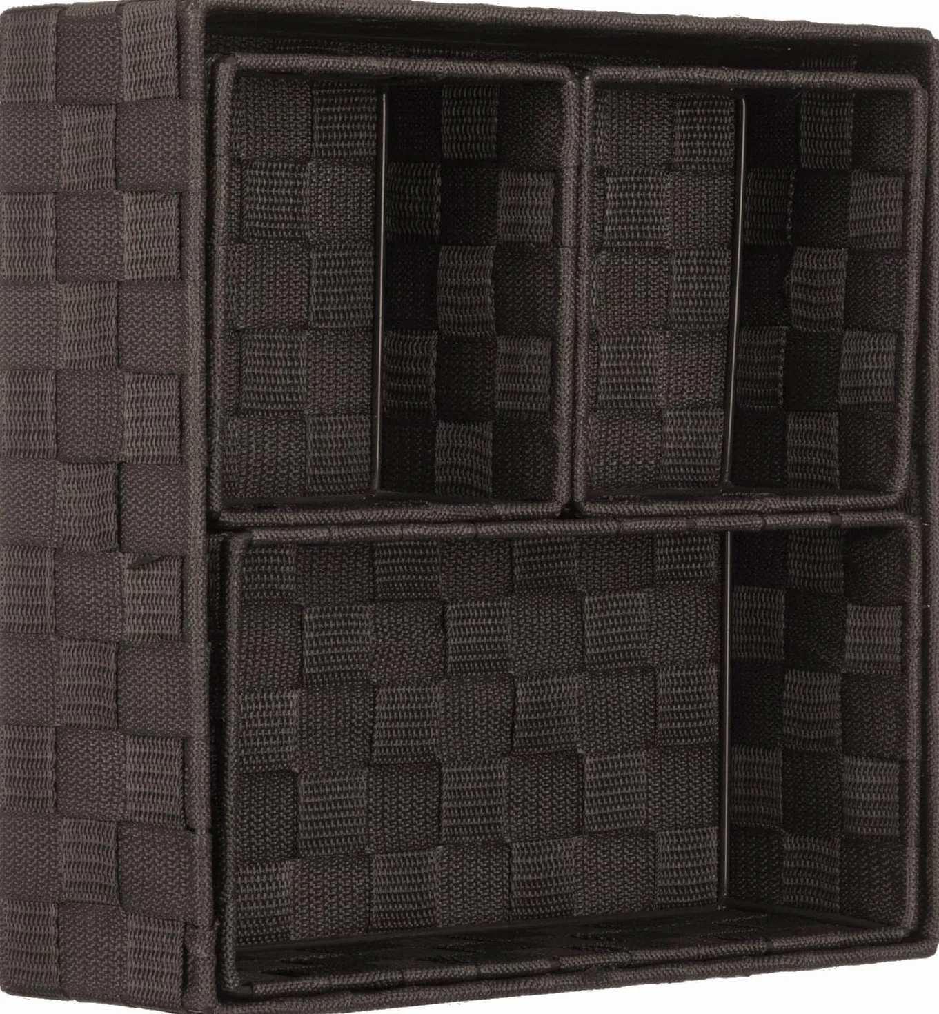 OCEANO Set 4 Cestini Portaoggetti Intrecciati Organizer Bagno Salvaspazio Marrone