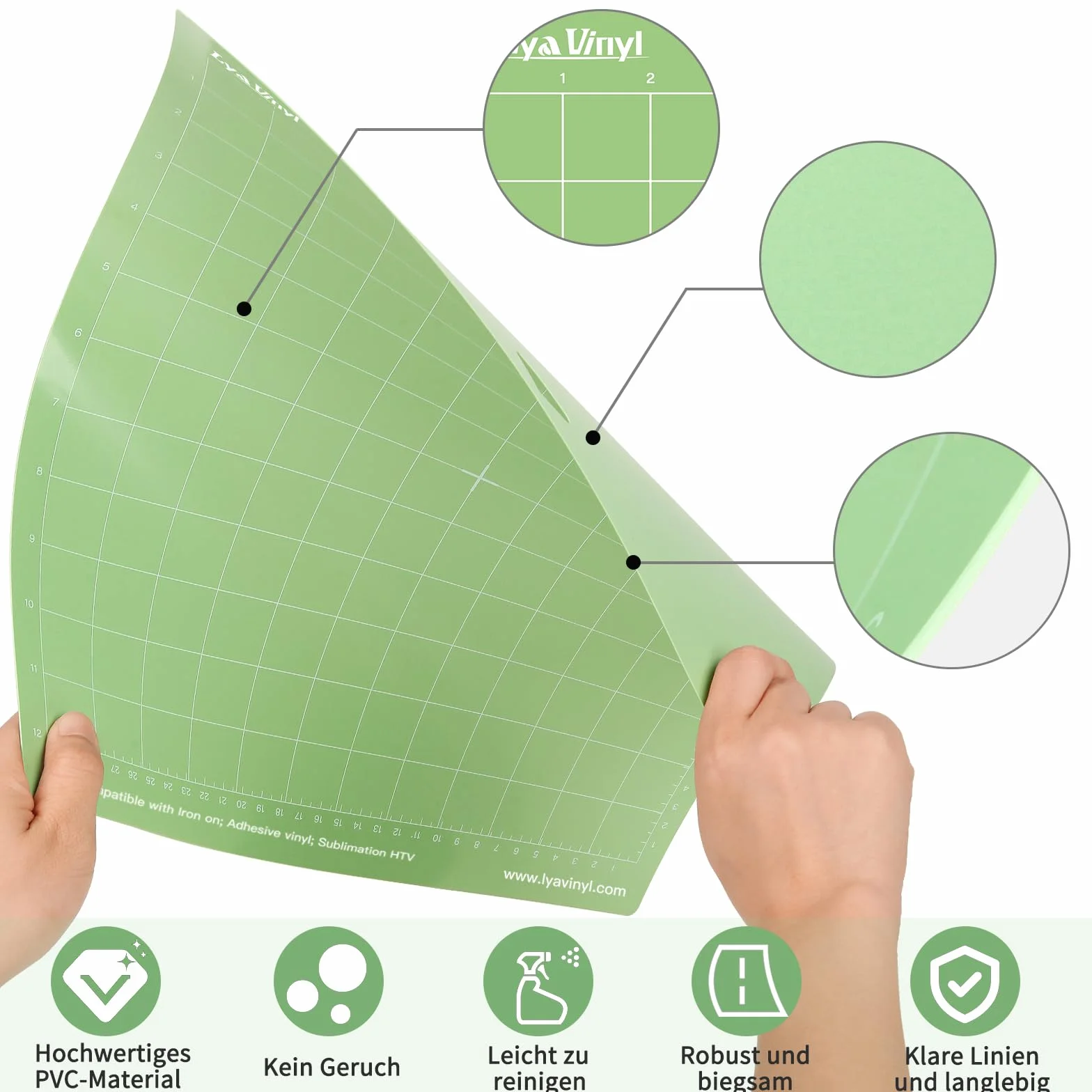 Tappetino da taglio Cricut Lya Variety 8 pezzi 12x12 StandardGrip LightGrip StrongGrip FabricGrip per Explore Air