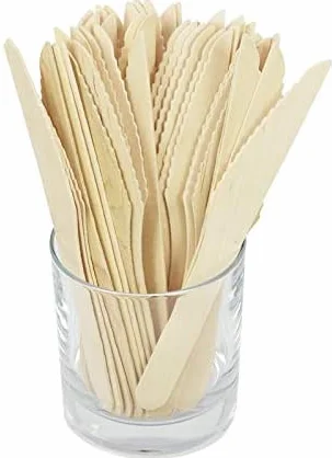 Coltelli in Legno di Betulla VIRSUS 500, Posate Monouso Biodegradabili Compostabili 100% Naturale 16 cm