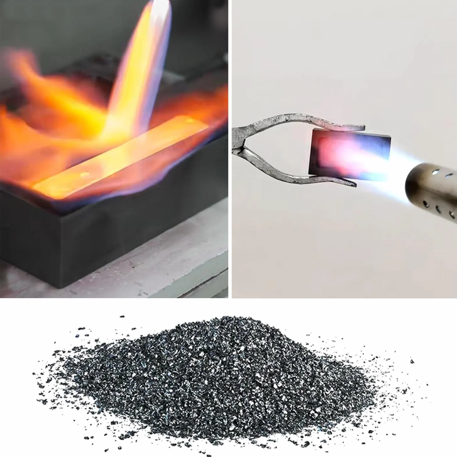 Stampo per Grafite 3 Pezzi, Kit Fusione Metalli Preziosi per Oro Argento Rame Ottone Alluminio