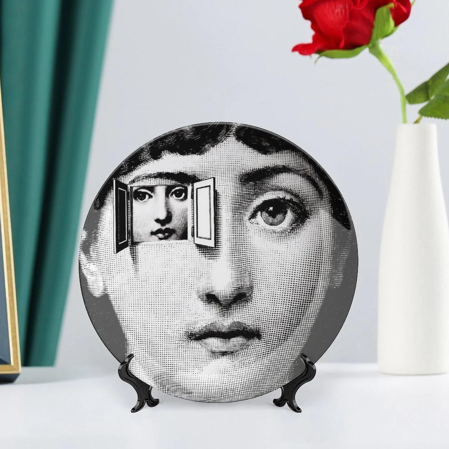 Piatto Decorativo Da Parete Lina Cavalieri Con Piastra Facciale Misteriosa 10,8inch