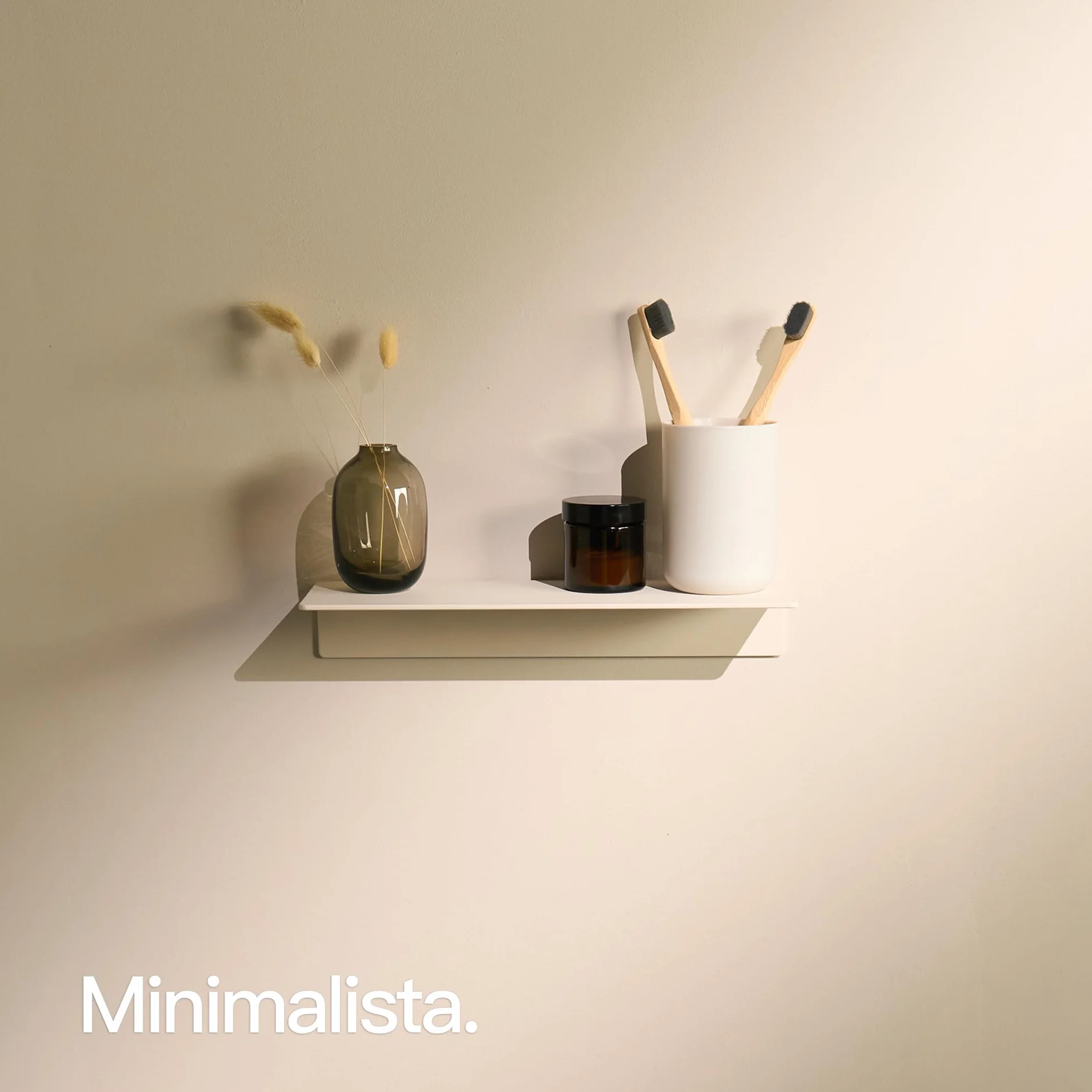 Design Amburgo Mensola da bagno Ripiano senza forare Bianco satinato 30 cm