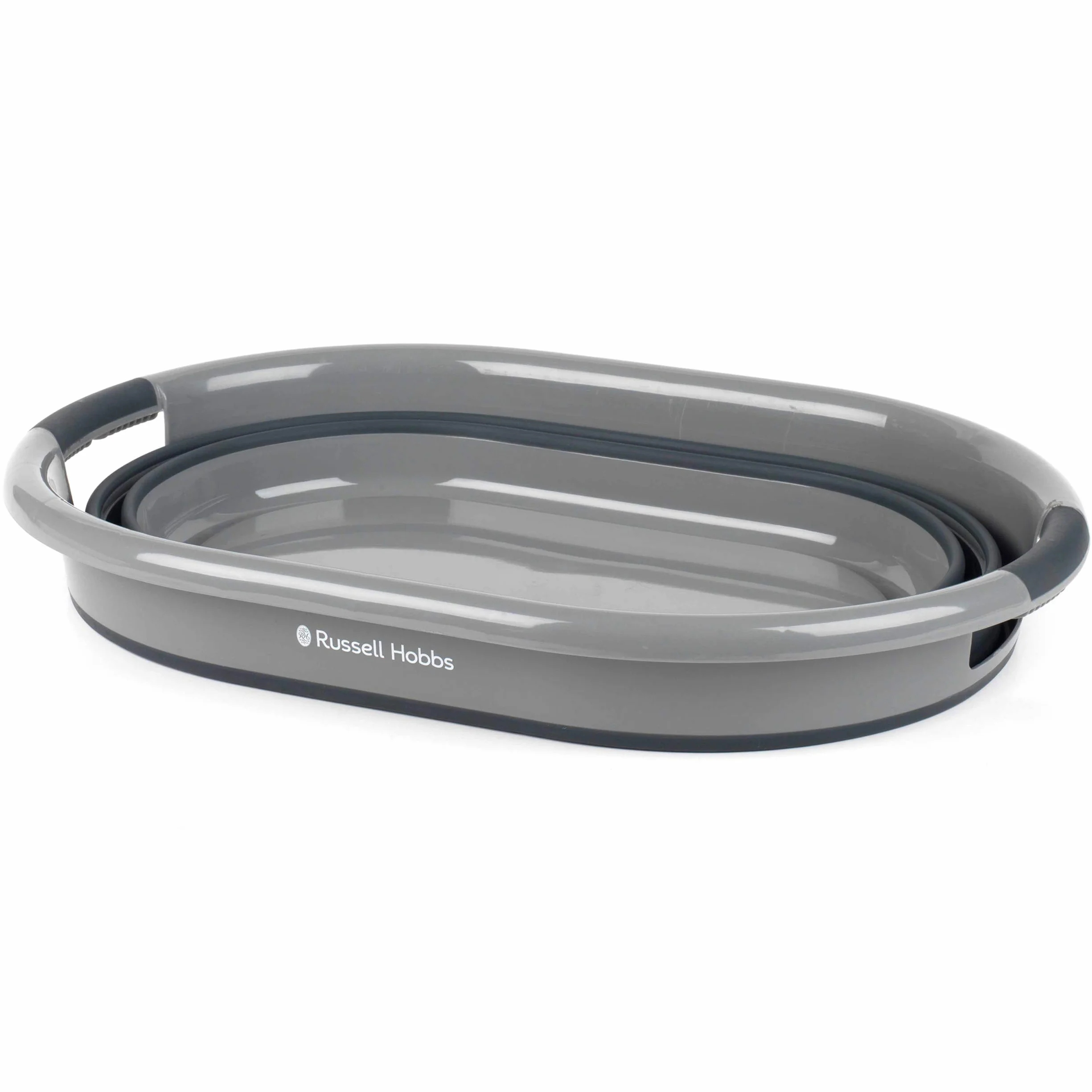 Russell Hobbs Cesto della Biancheria 27L Pieghevole Plastica Nero/Grigio