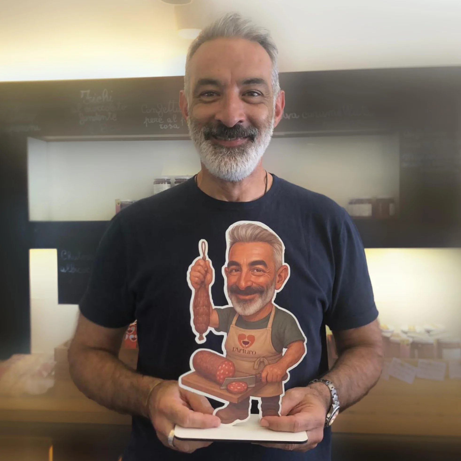 Personalizzata Caricatura su MDF 30 cm Regalo Originale Uomo Donna