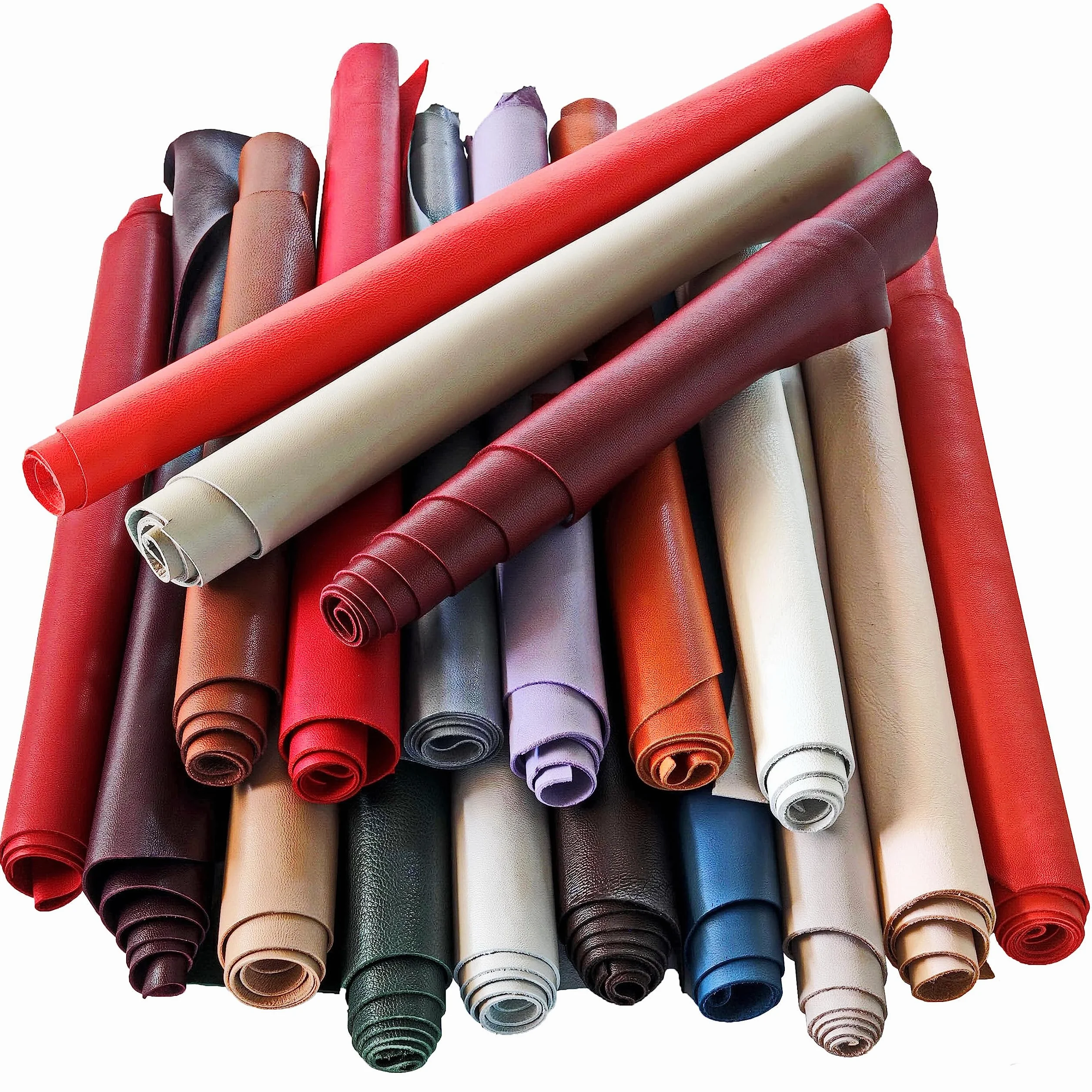 La Garzarara Scampoli di Pelle Morbidi Nappa e Capretto 20x25-40x40 cm 0,500 kg Selezione Casuale per Cucito