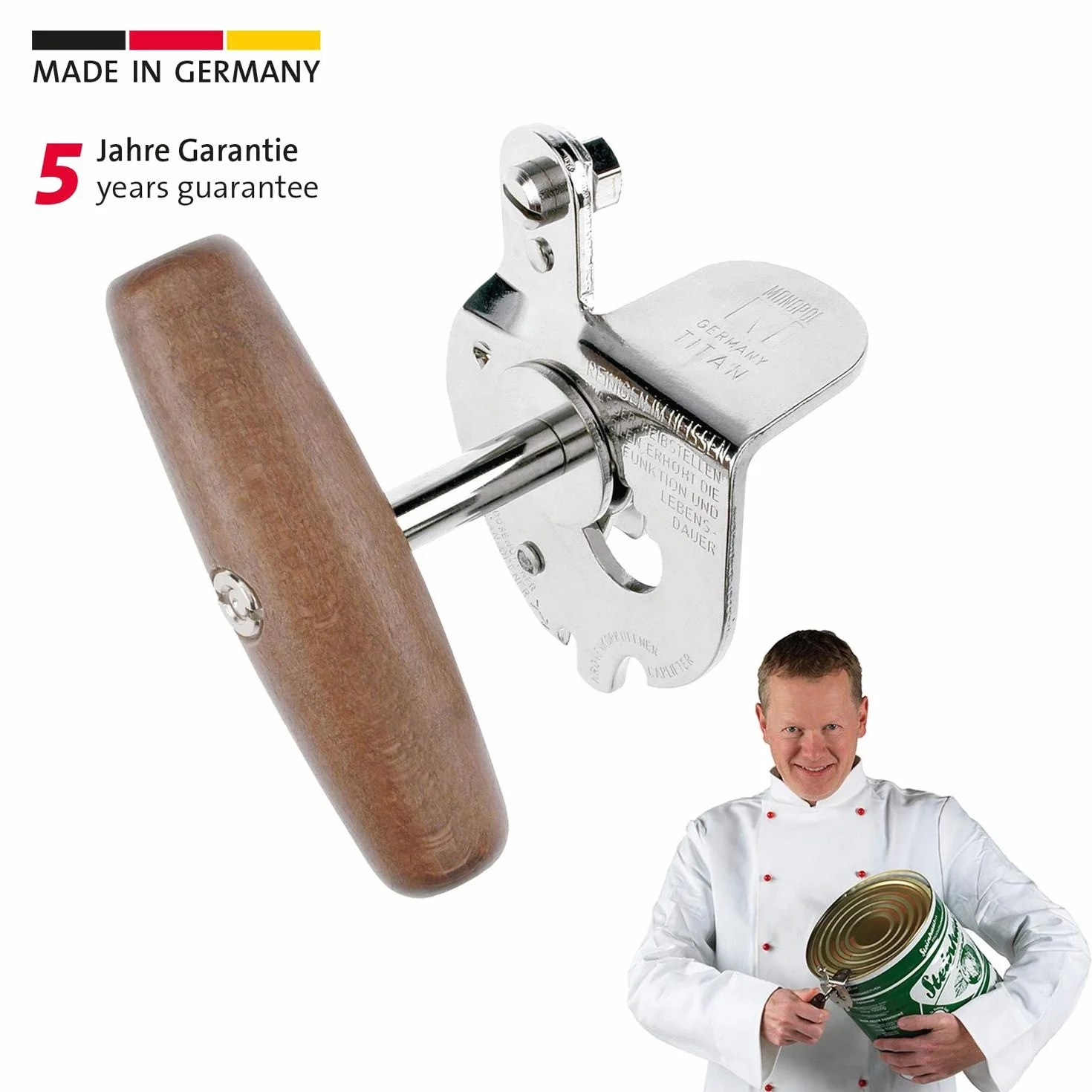 Westmark Apriscatole professionale Acciaio Legno Titan