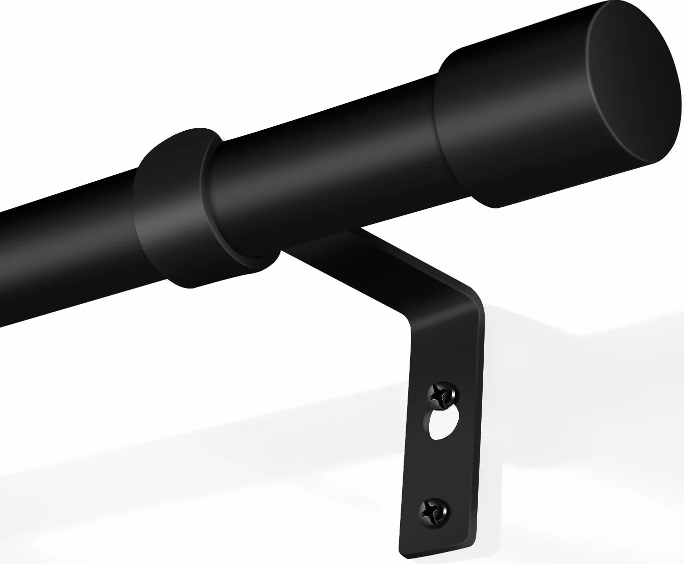Bastone Tenda Estensibile 76-305cm Asta Metallo Diametro 19mm Nero