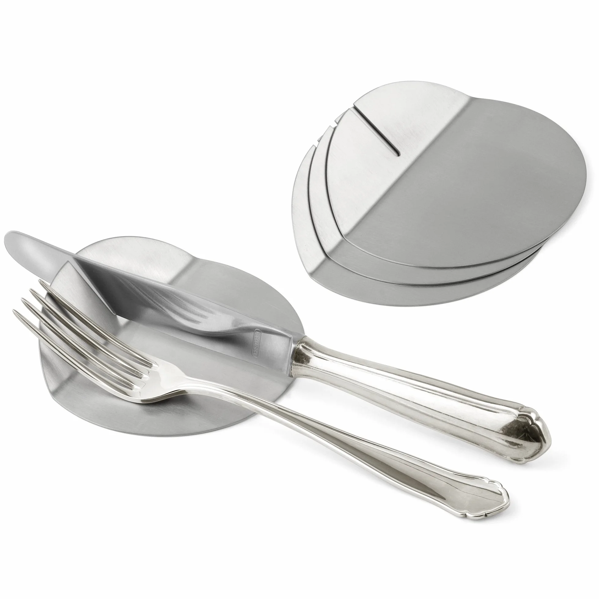Weis 15109 - Set di 4 poggia-Posate in Acciaio Inox