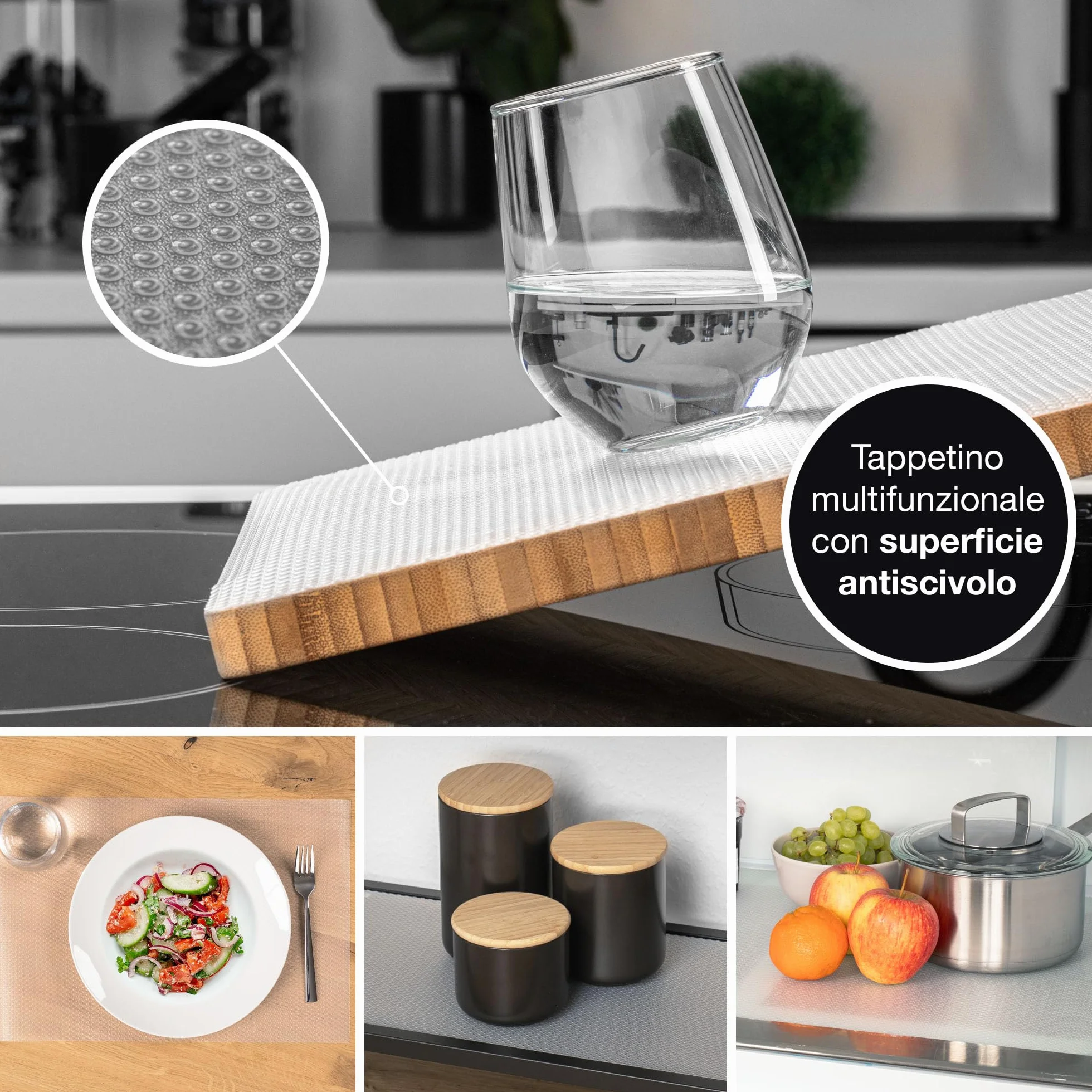 Moritz & Moritz 4x Rivestimento Cassetti Cucina 50x150 cm Tappetino antiscivolo - Incl. 20 adesivi