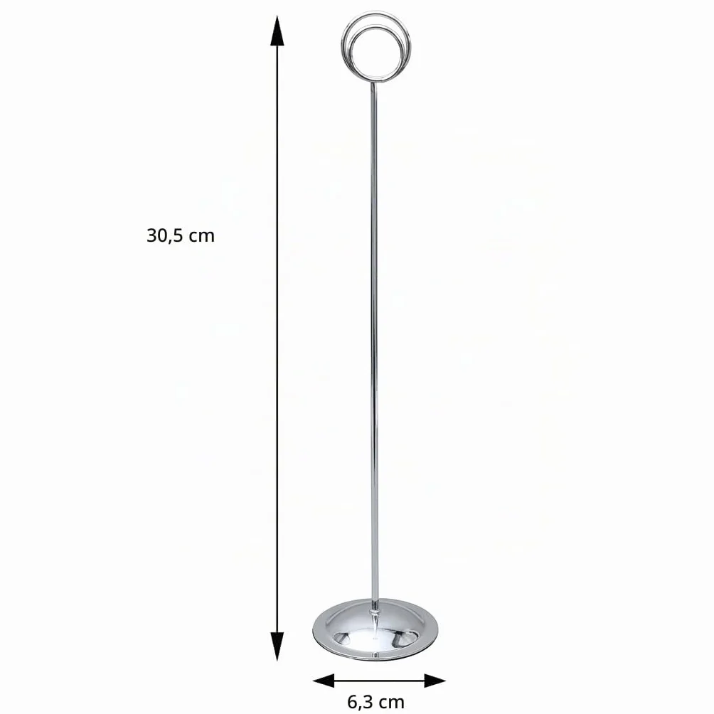 HOHIYA 12 Pezzi Porta Numeri da Tavolo Argento, Supporto Segnaposto in Metallo Alto 30,5 cm per Matrimoni e Feste