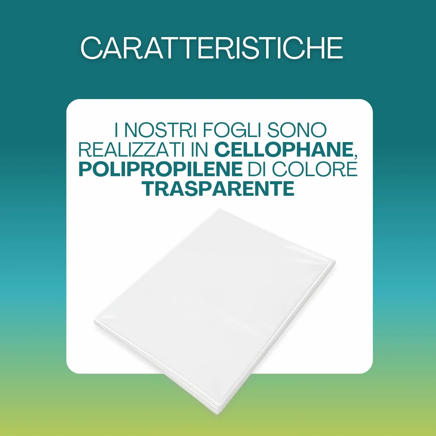 Fogli Cellophane Trasparente per Confezioni 100 x 130 cm Carta Cesti Regalo Feste Eventi 50 pezzi