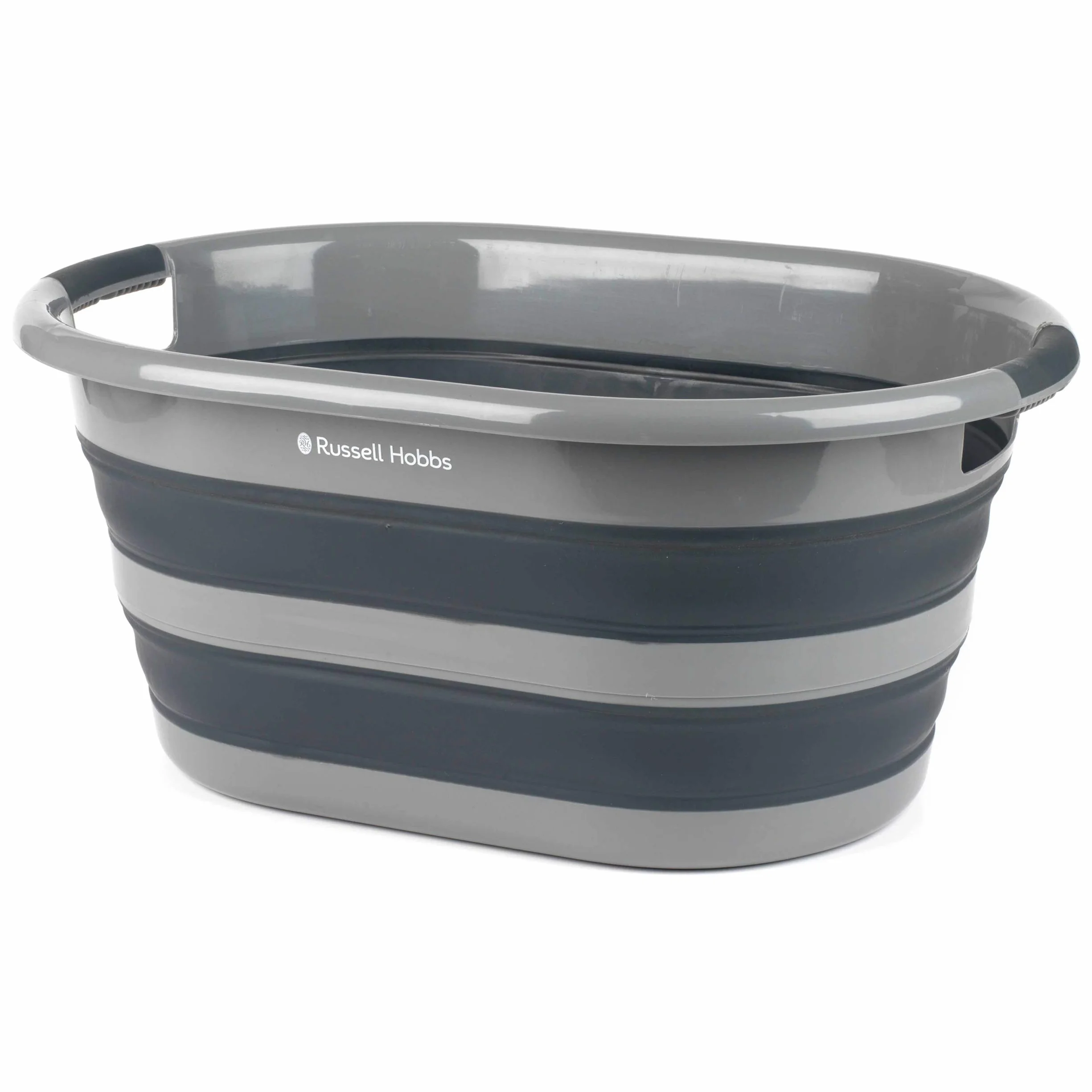 Russell Hobbs Cesto della Biancheria 27L Pieghevole Plastica Nero/Grigio