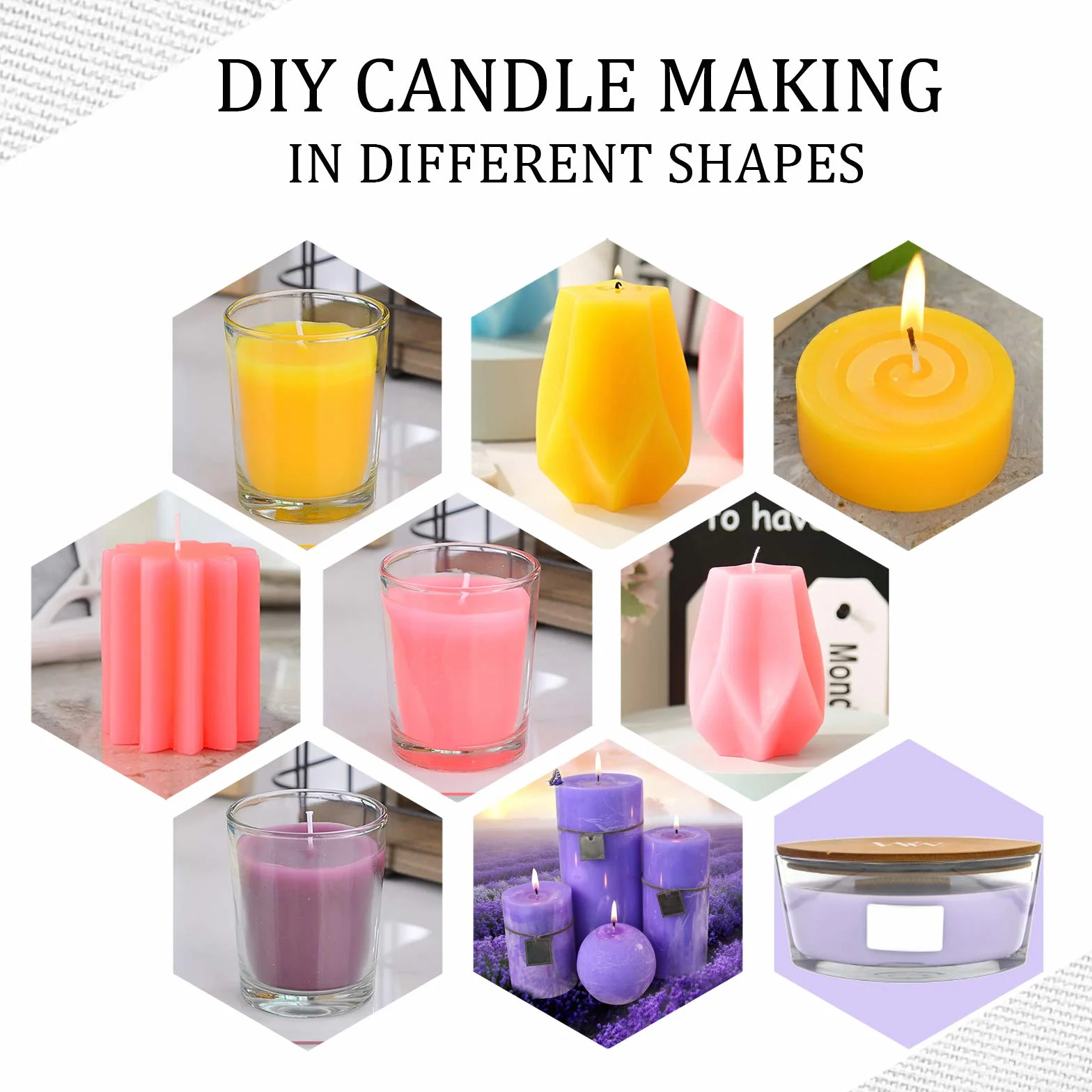 34 coloranti per Candele colorante per Cera di soia in Fiocchi per la Produzione di Candele colorante per Cera per Candele Fai-da-Te 5 g per Confezione