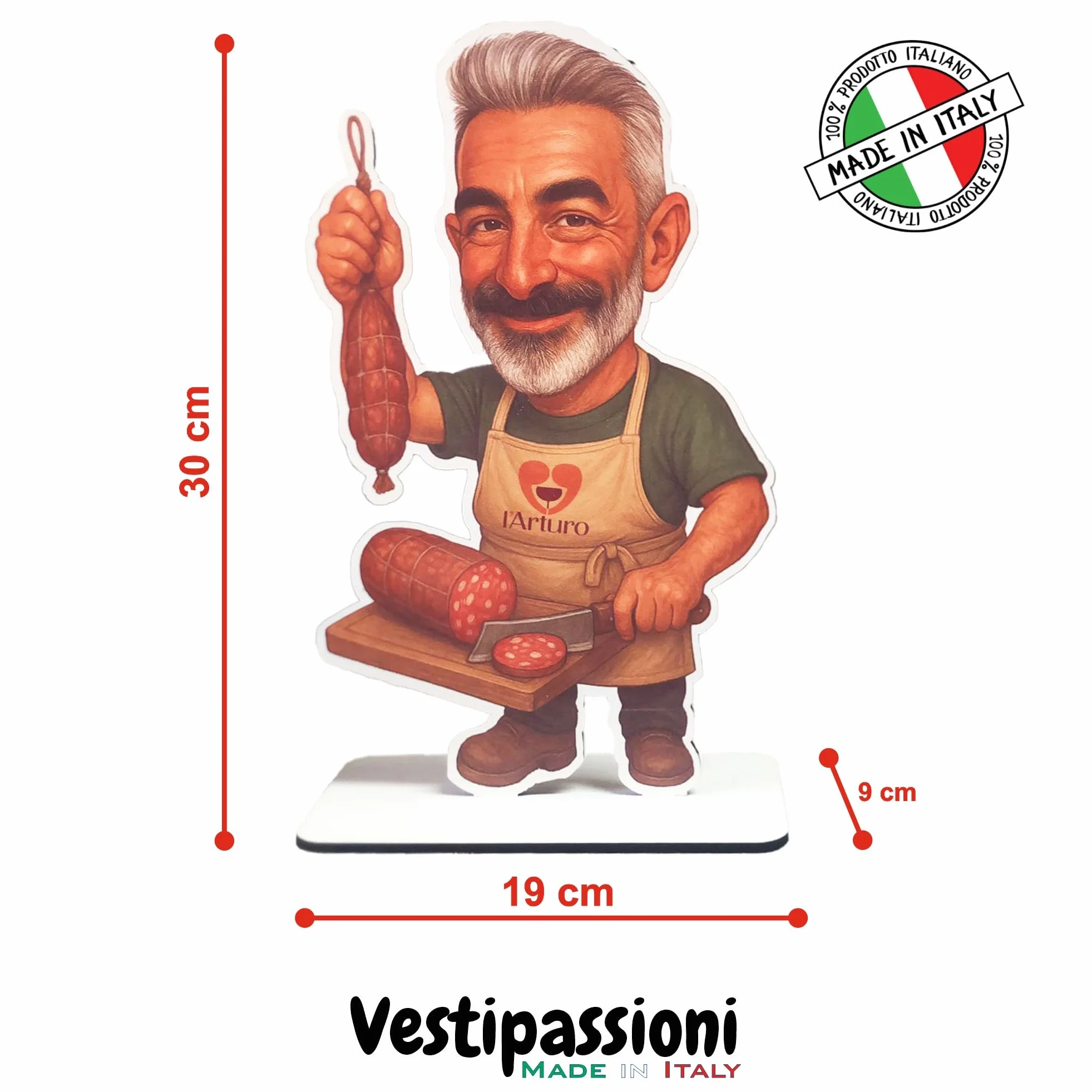 Personalizzata Caricatura su MDF 30 cm Regalo Originale Uomo Donna