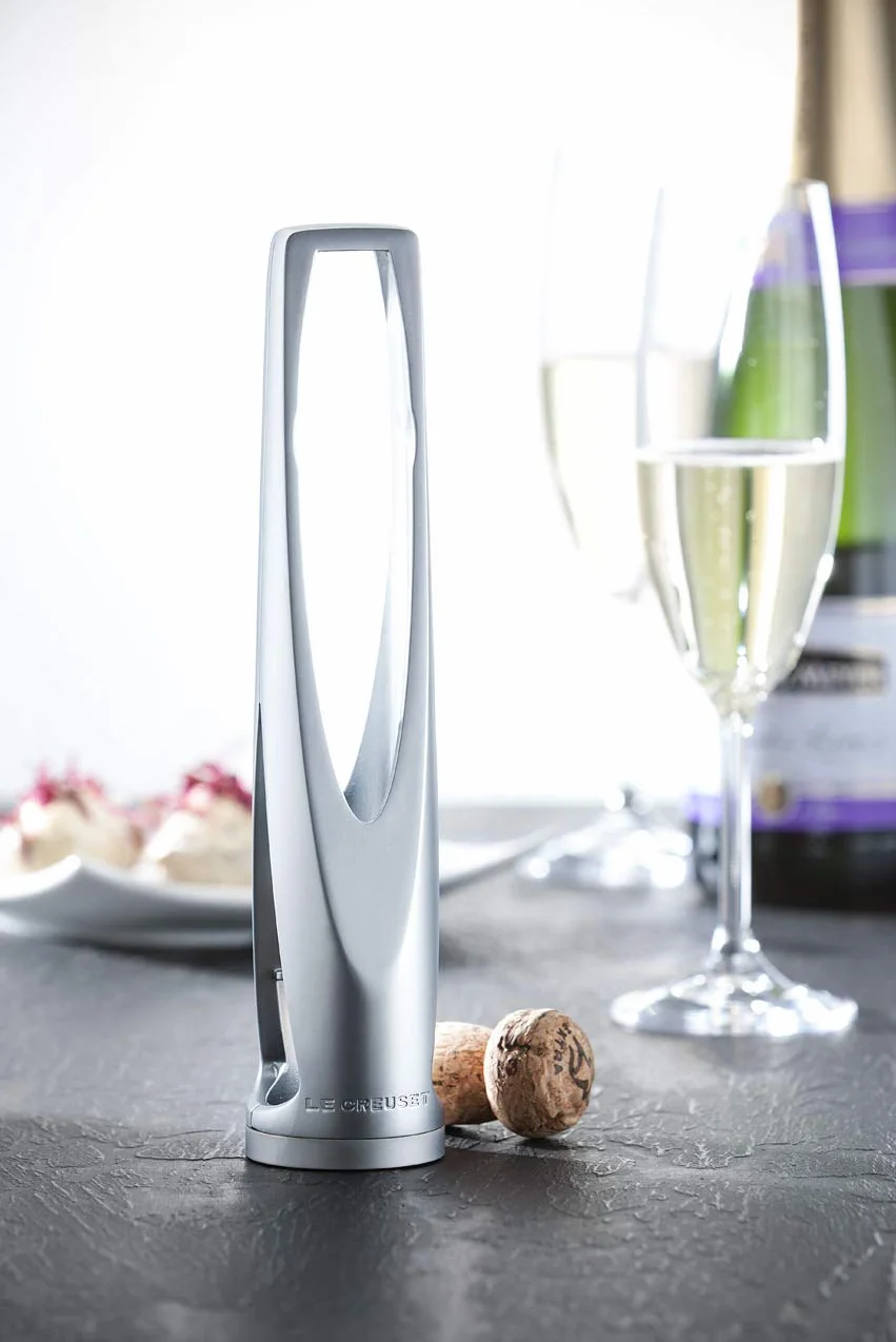 Le Creuset Cavatappi Champagne SW-105, Stappatura di Bottiglie di Spumante, Plastica, Grigio (Fumé), 59139012607064
