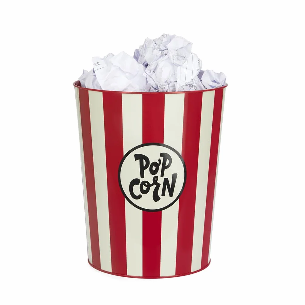 Balvi Cestino Carta Popcorn Rosso Beige Metallo