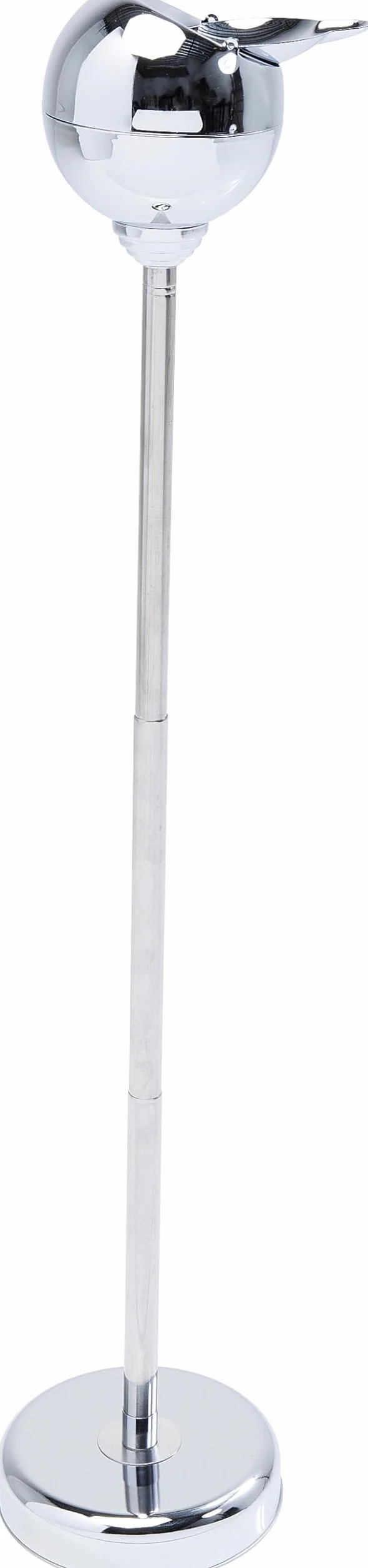 Kare Design Spheric portacenere a stelo argento acciaio inox 72cm altezza regolabile coperchio chiudibile