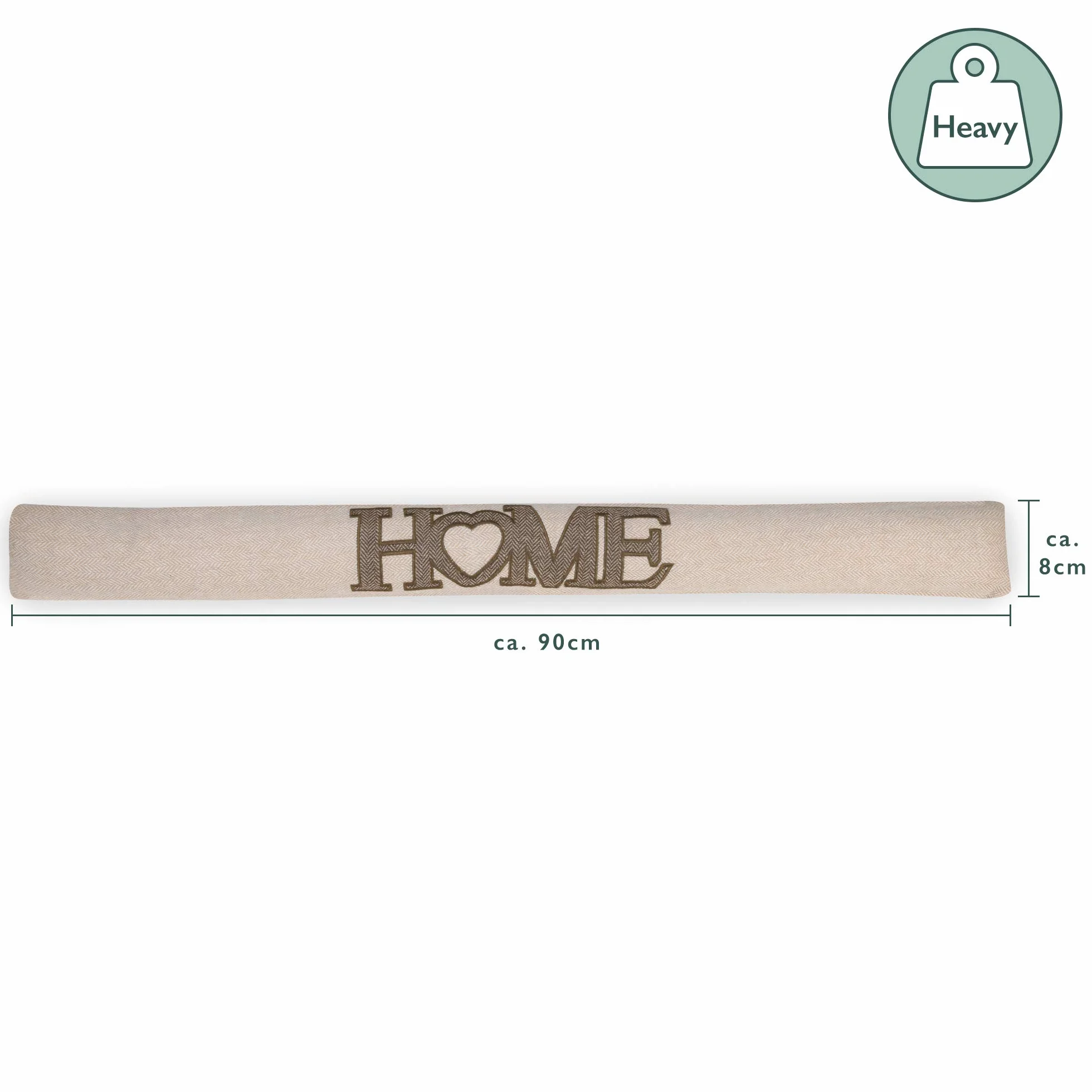 Beautissu Paraspifferi Imbottito per Porta e finestra Tuuli He L90xP8xA8 cm in Poliestere - paraspiffero Universale porte e finestre - paravento sottoporta Isolante - Contro Il Freddo - Beige