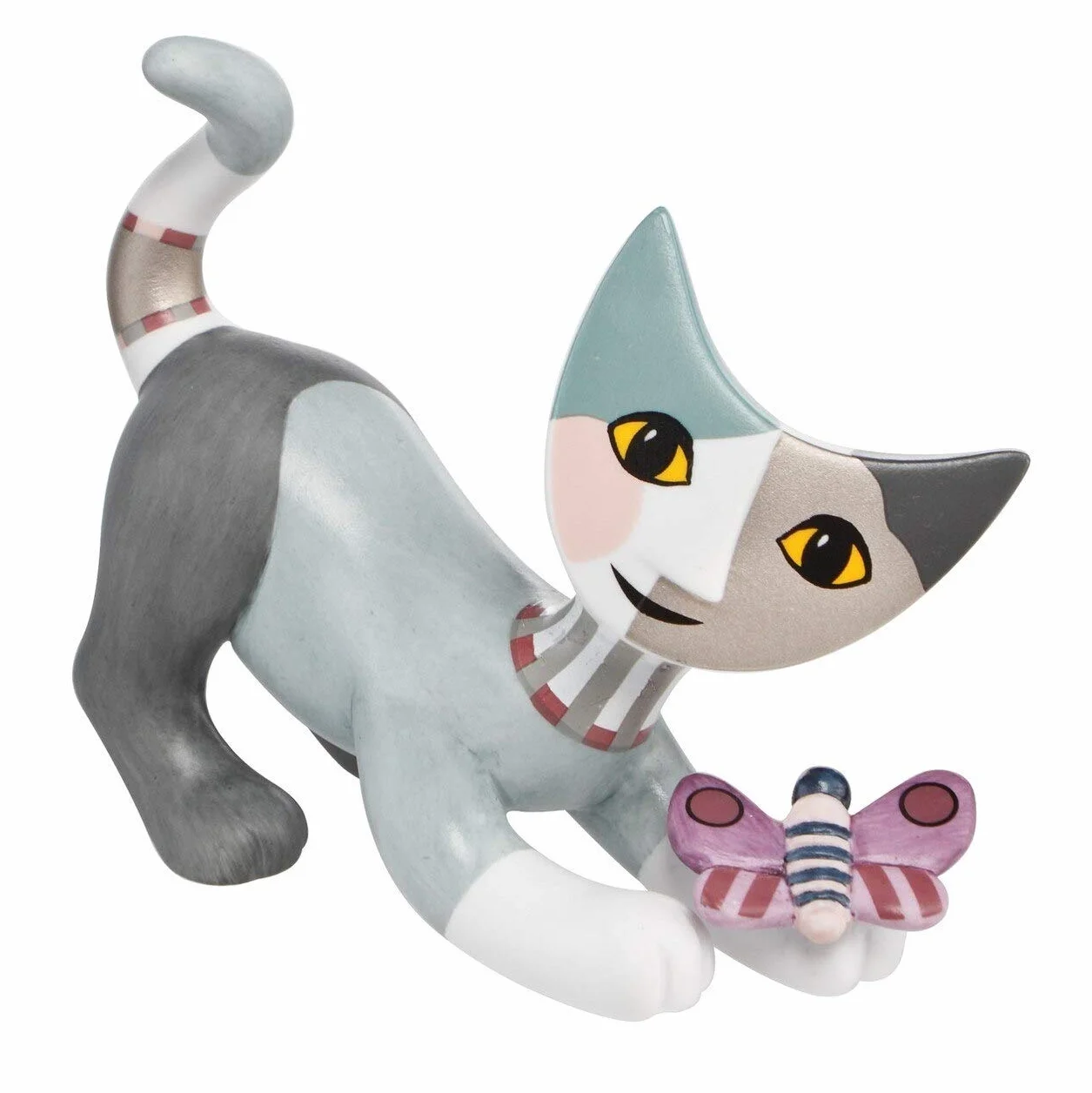 Goebel Mini gatto in porcellana multicolore 8,5 x 3,5 x 6 cm