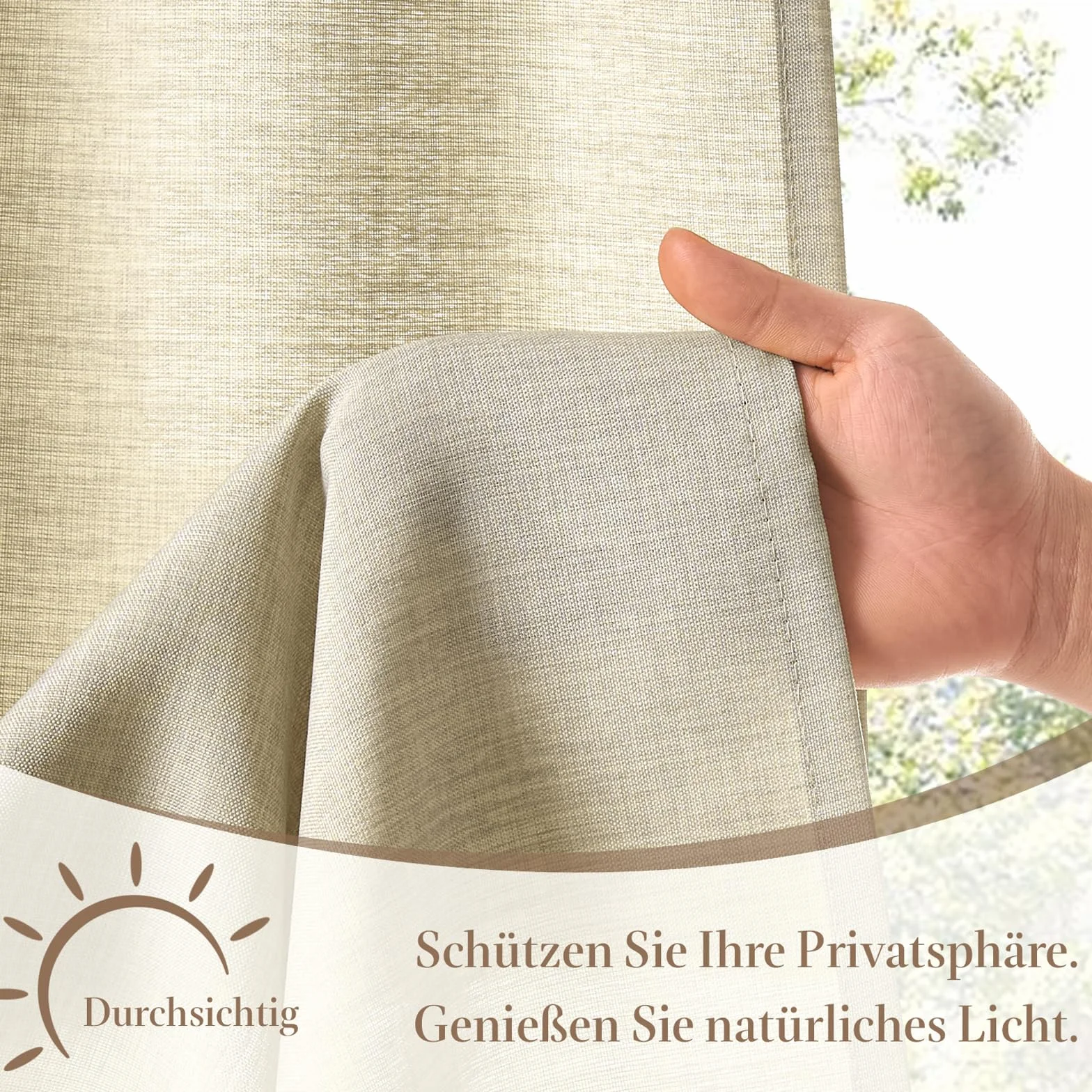 TOPICK Tenda Cucina Tende Corte Piccole Brise Vento, Taupe 65x115 cm 2 Pannelli con Passante per Traversa Per Finestra, Armadio, Mobile Basso, Camera e Copertura Sotto Lavandino