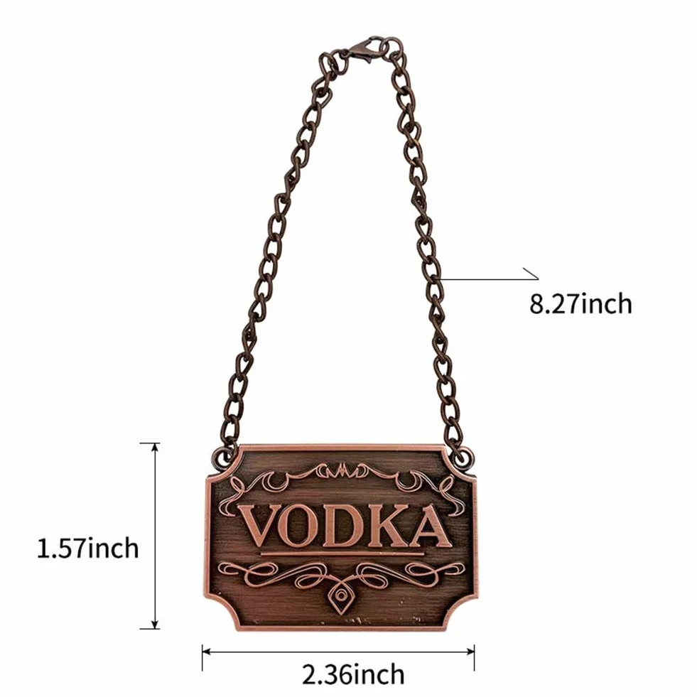 8 pz/set bottiglia decanter etichette, rame marcatura etichette