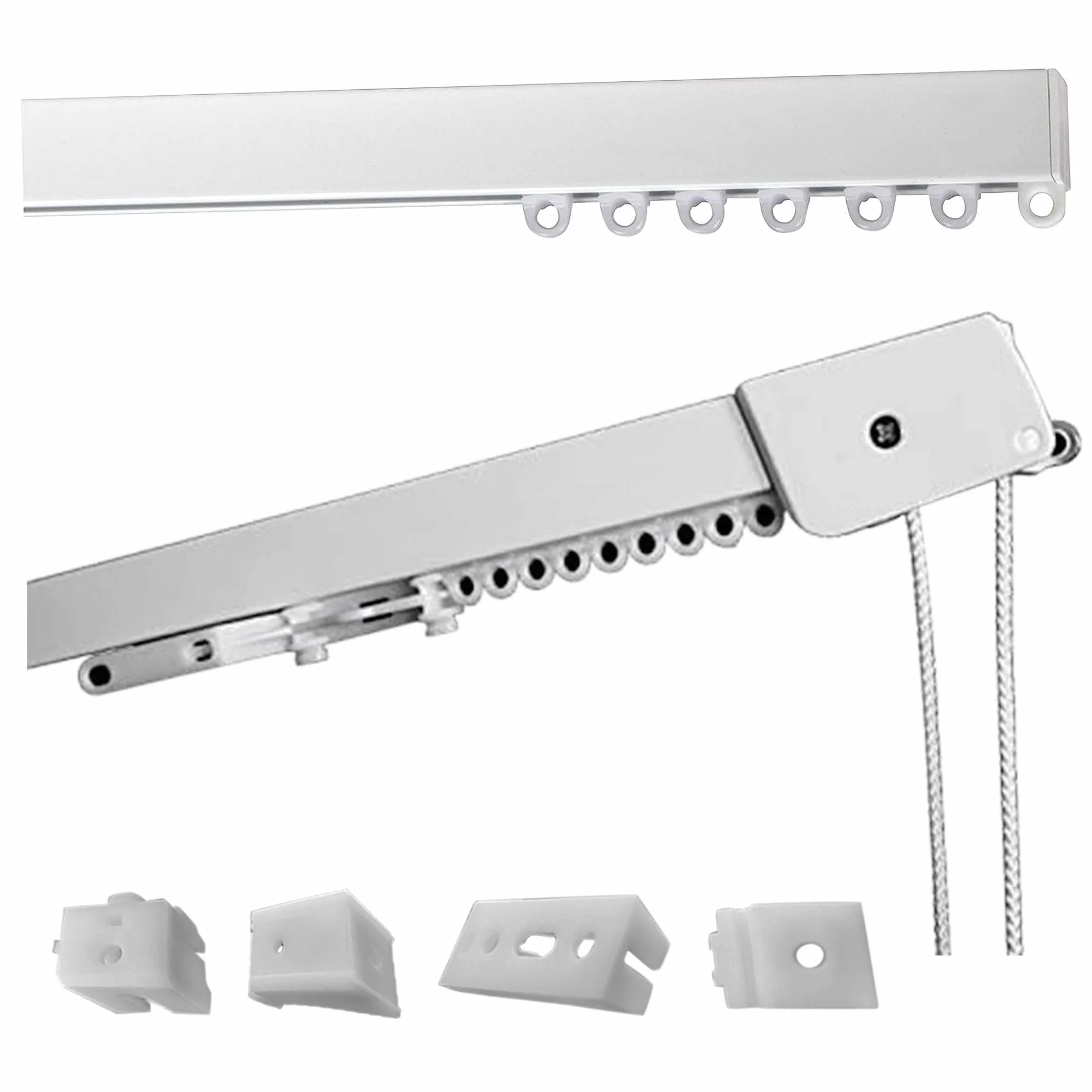 Binario Tenda Soffitto Lineare in Alluminio Bianco 150 CM