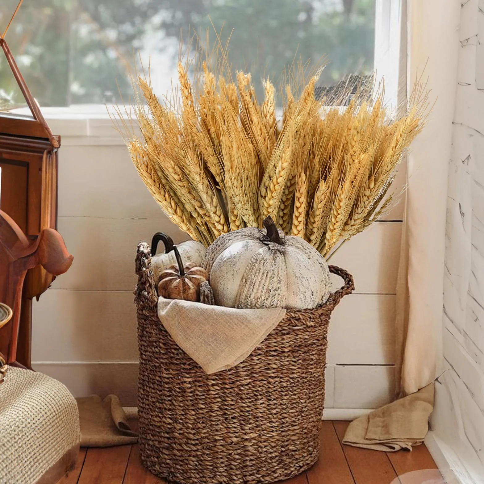 300 Pezzi Spighe di Grano Decorative Fiori Secchi per Decorazione Casa Matrimonio