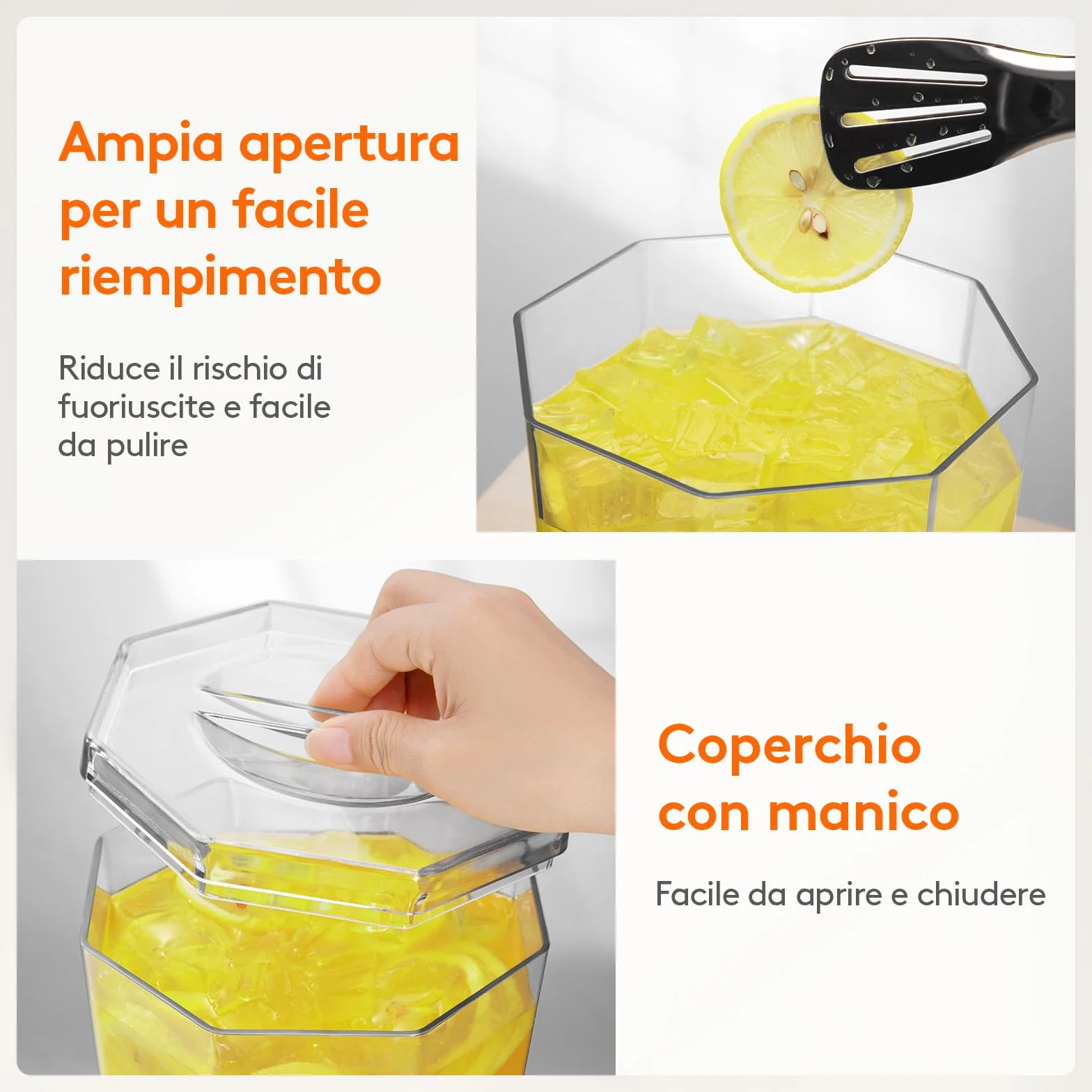 Lifewit 4L Dispenser Bevande con Rubinetto, Contenitore Distributore Bevande Ghiacciati, Set di 2