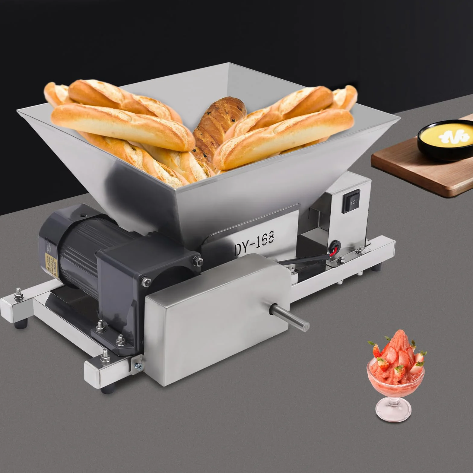 4L Frantoio Elettrico di Frutta e Pane, Grinder Commerciale per Zucchero Rosso, Mulino per Cereali e Riso